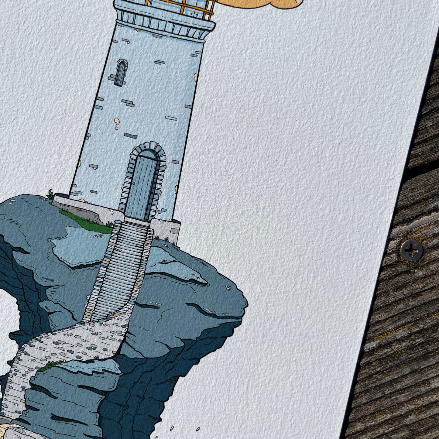 Andros lighthouse art print