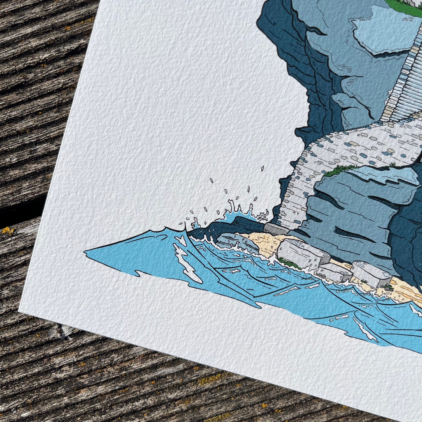 Andros lighthouse art print