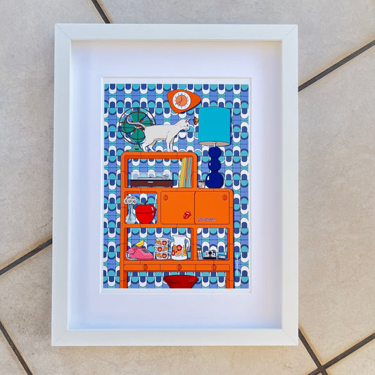 70s Interior art print