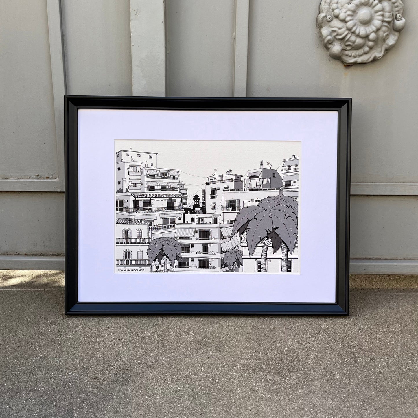 Athens city art print