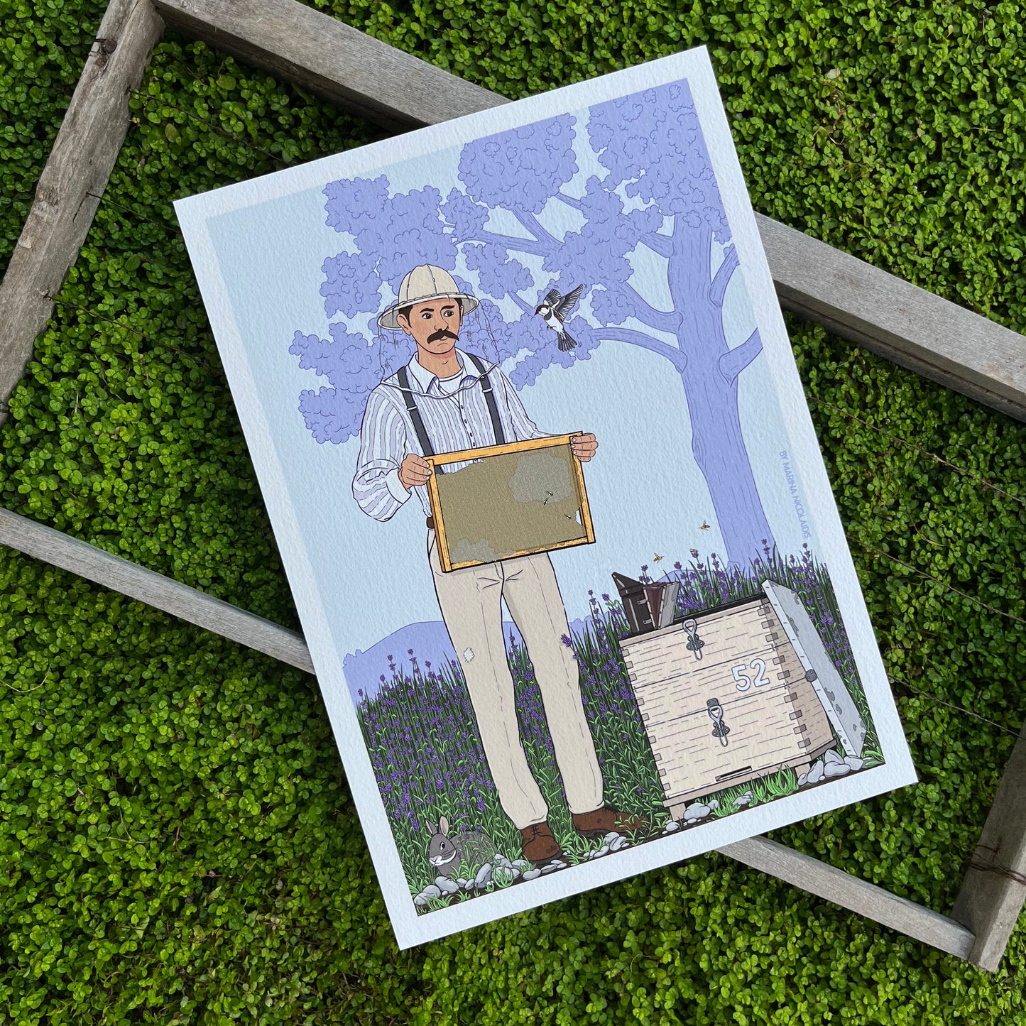 The beekeeper art print