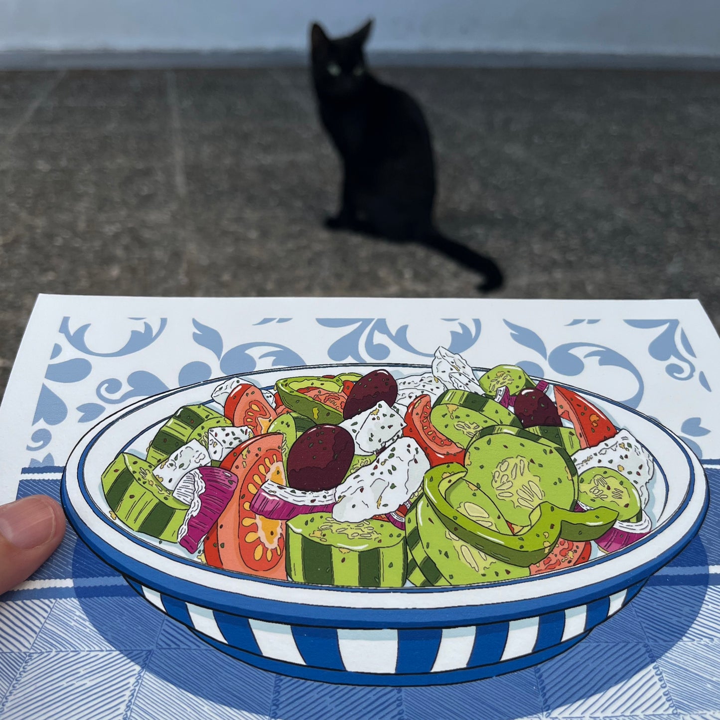 Greek salad art print