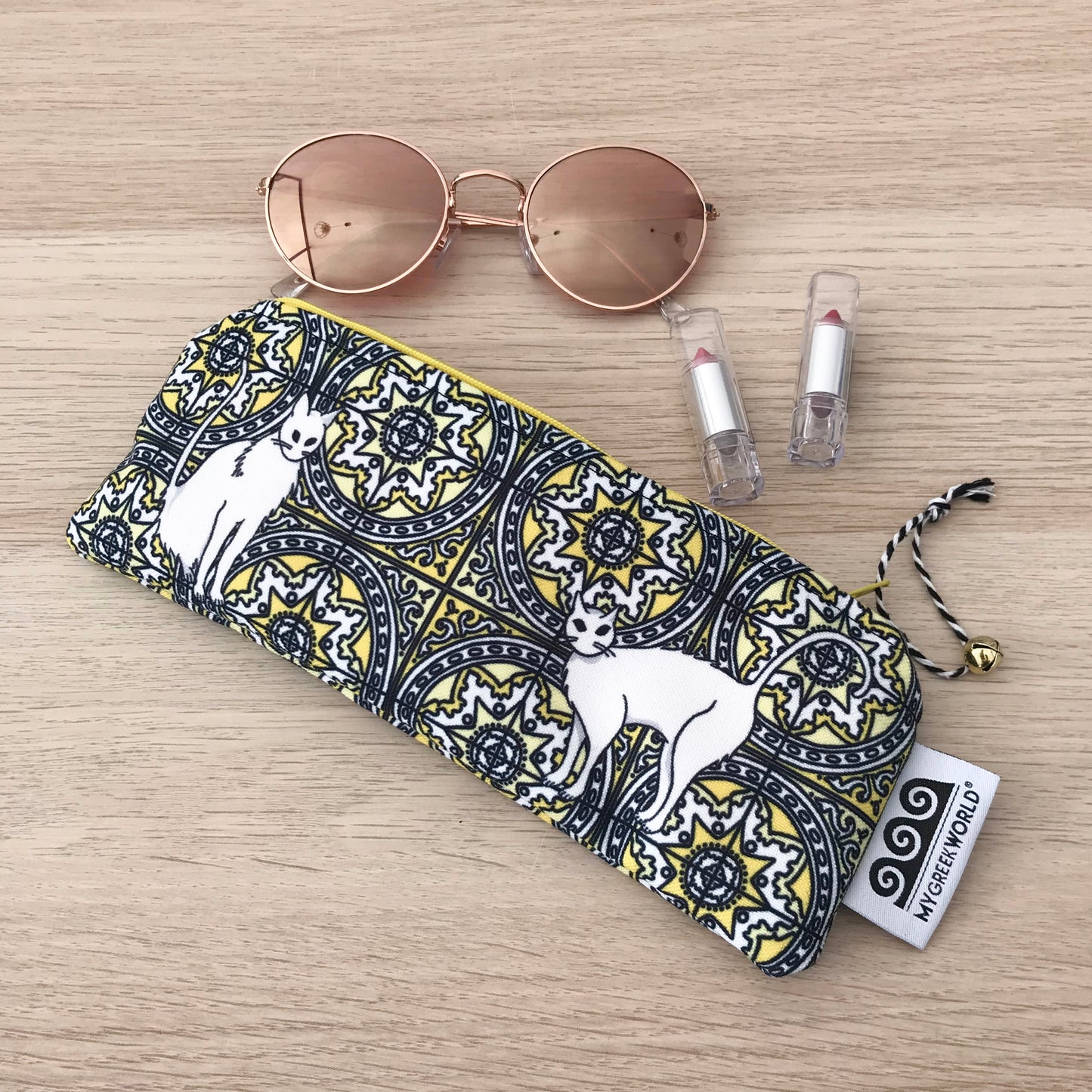 Greek cat pencil case