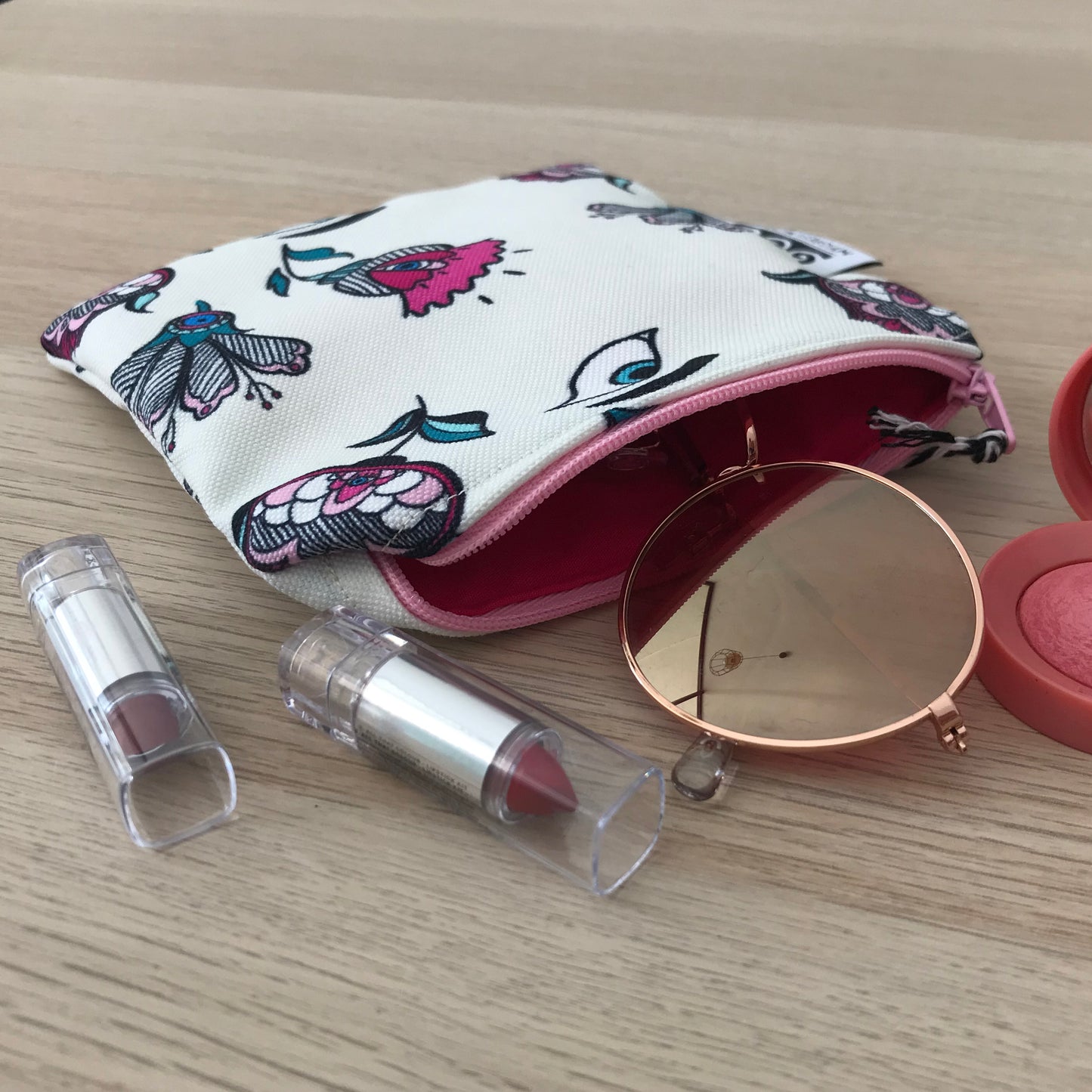 Maxi purse Eyes and Flowers