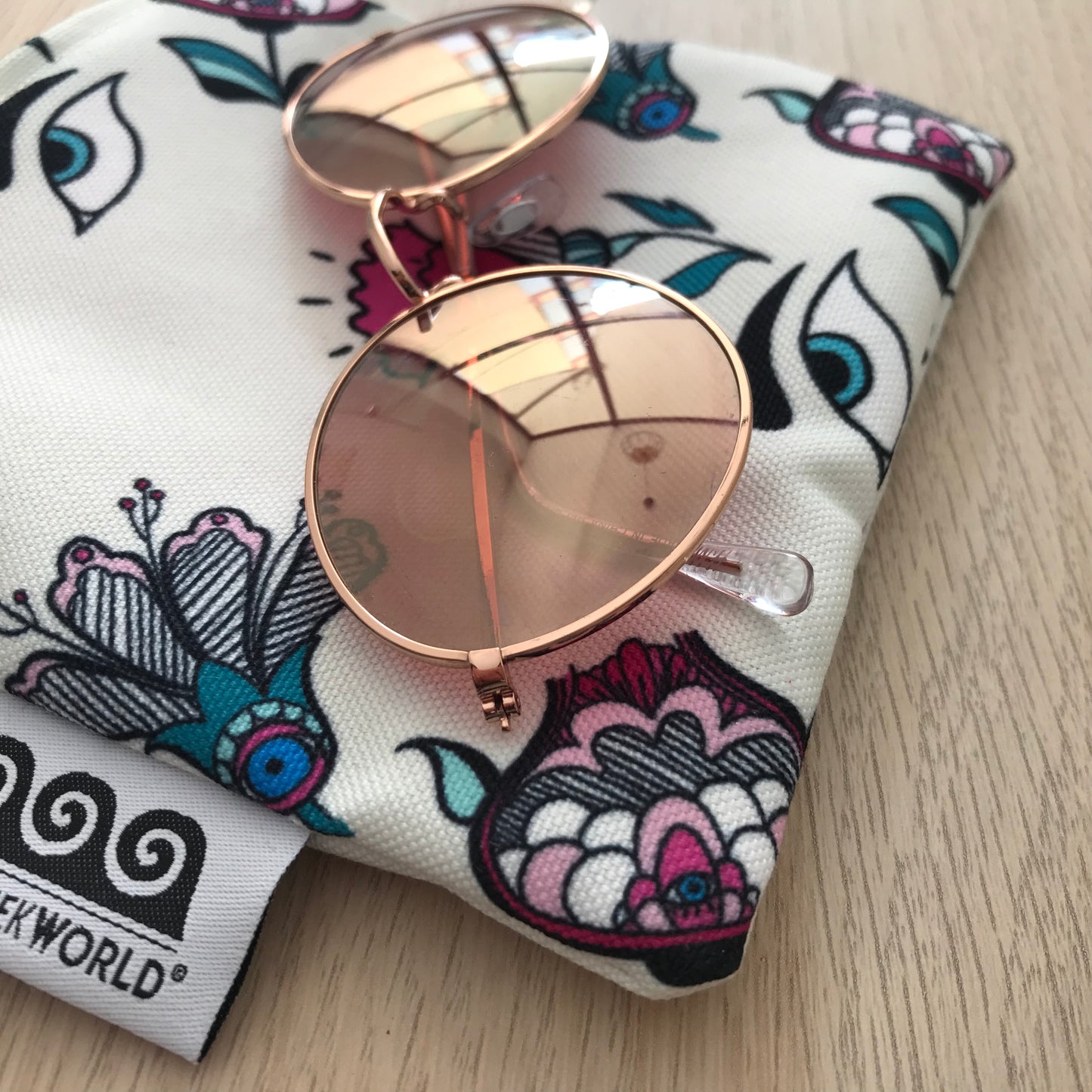 Maxi purse Eyes and Flowers