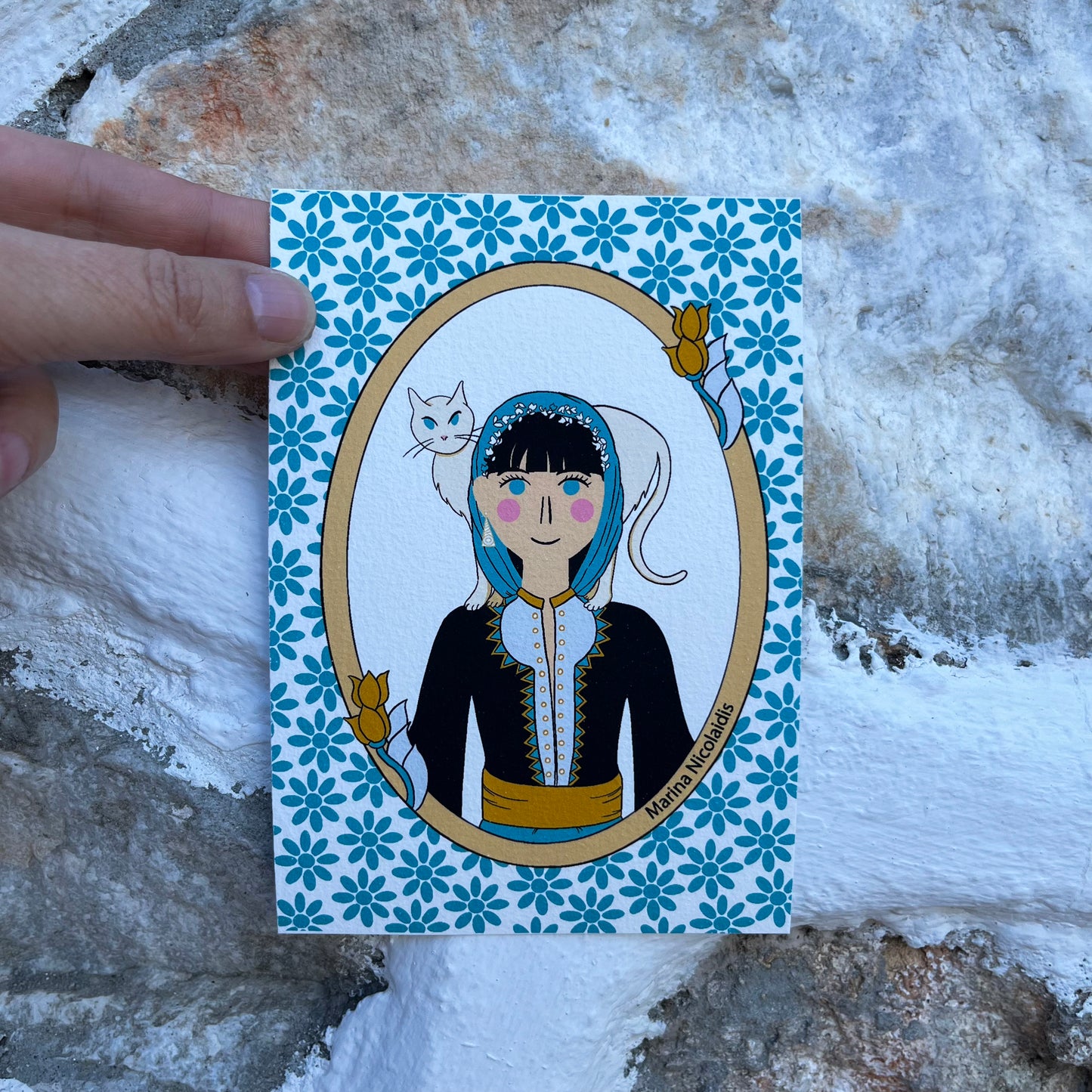 Greek characters mini illustrations