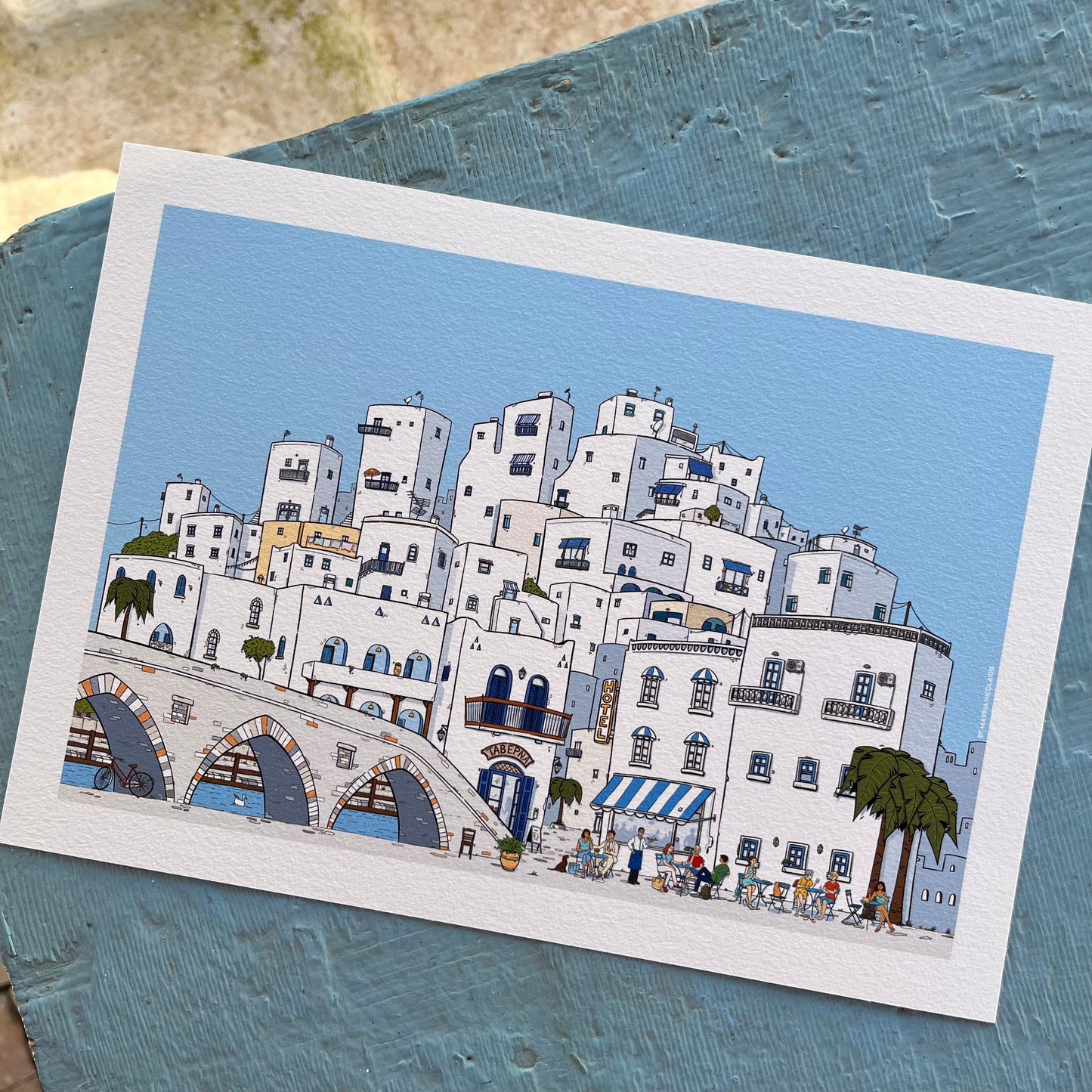 Paros Greek Village art print