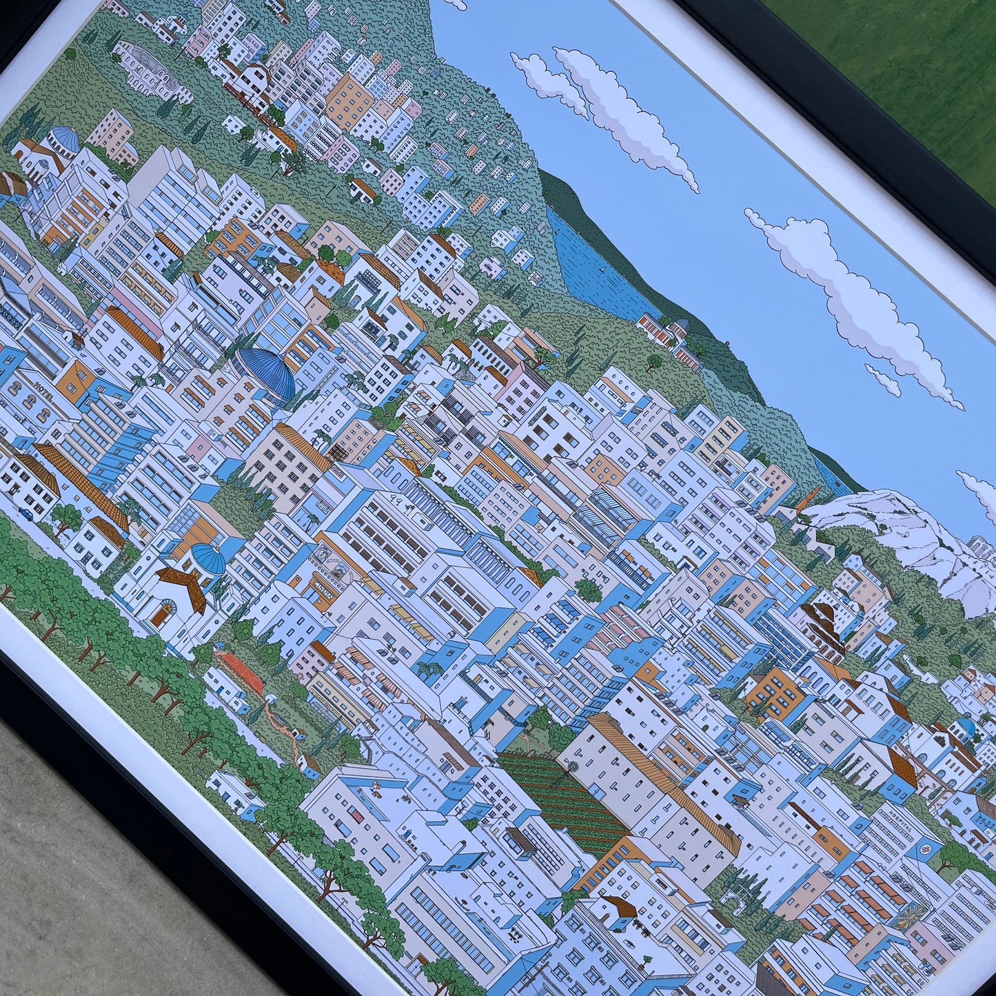 Athens city art print and poster