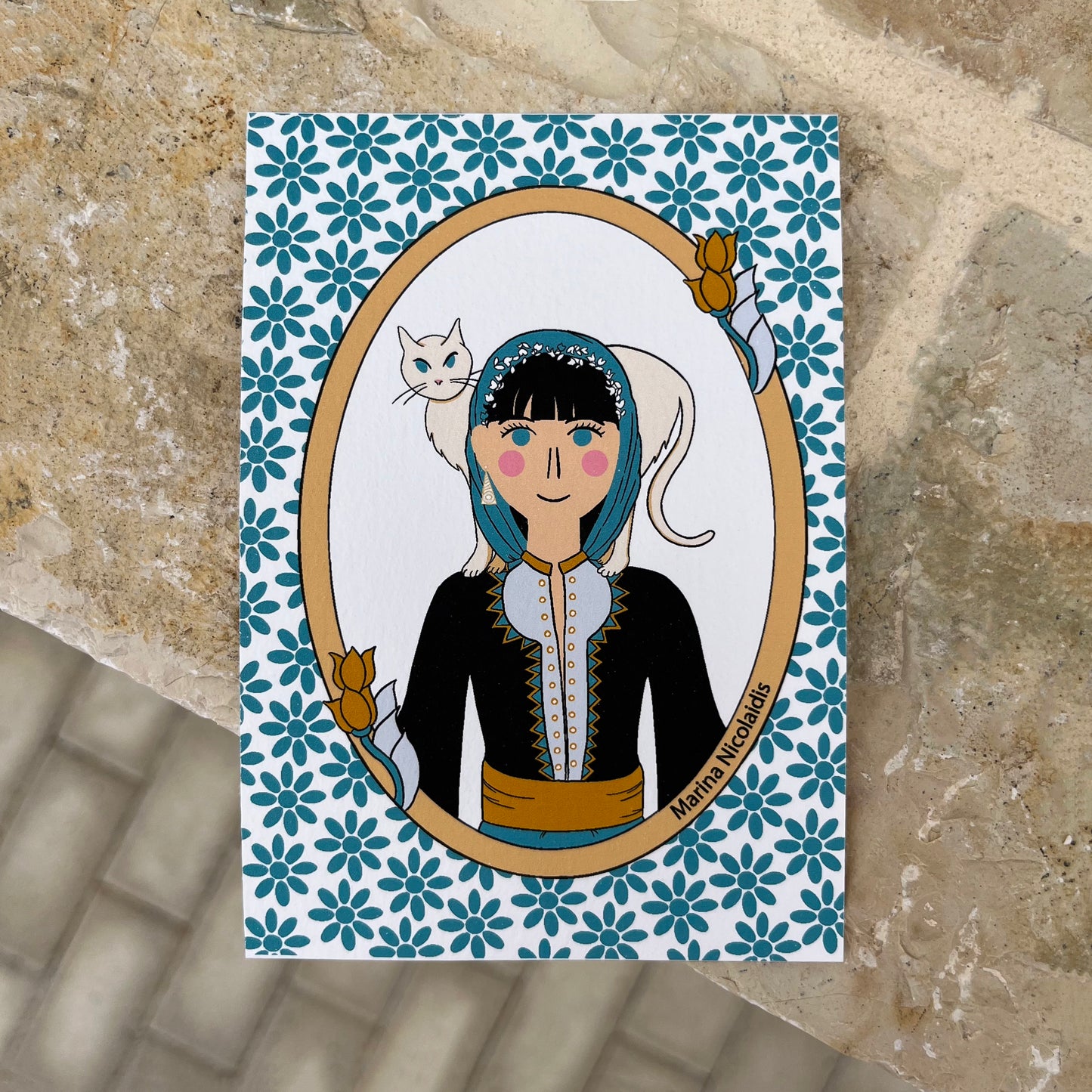 Greek characters mini illustrations