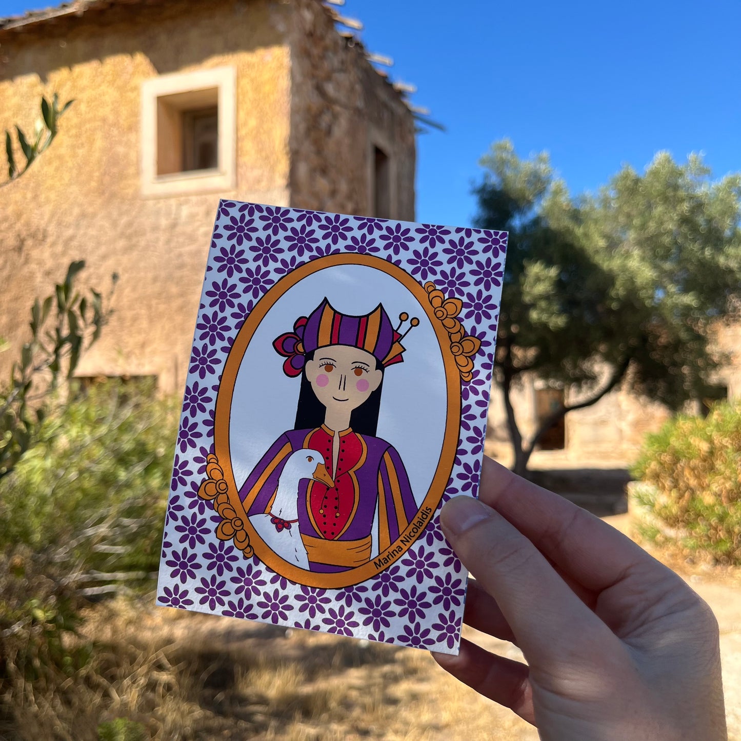 Greek characters mini illustrations