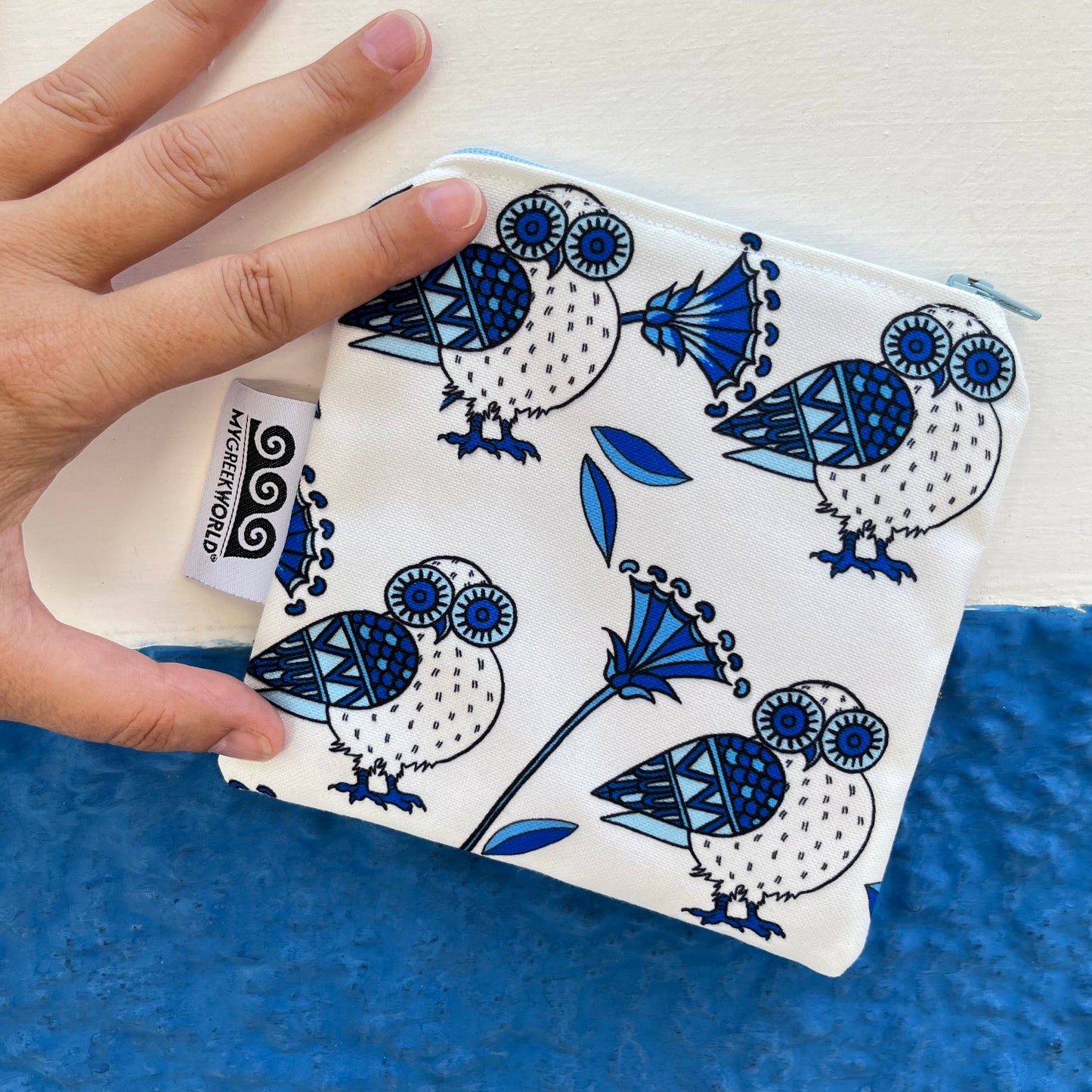 Maxi purse Greek Owls