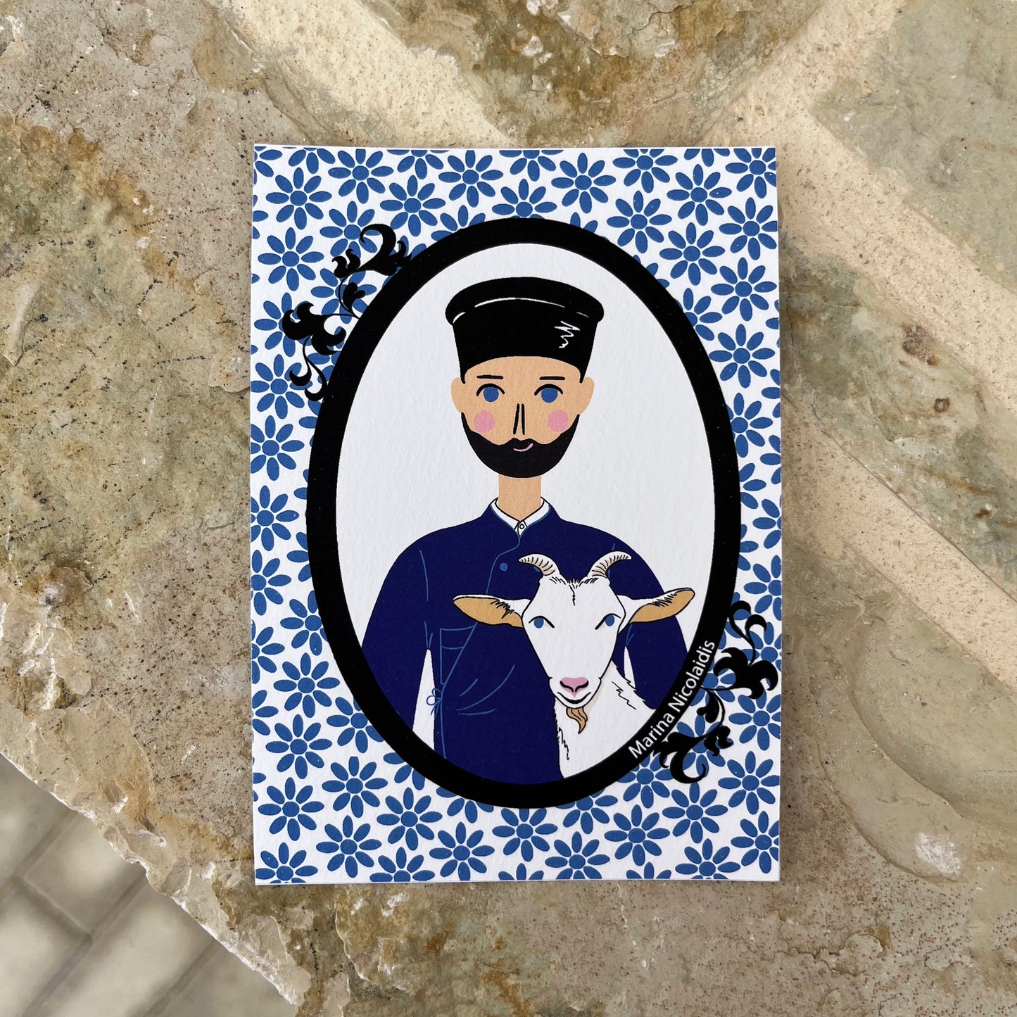 Greek characters mini illustrations