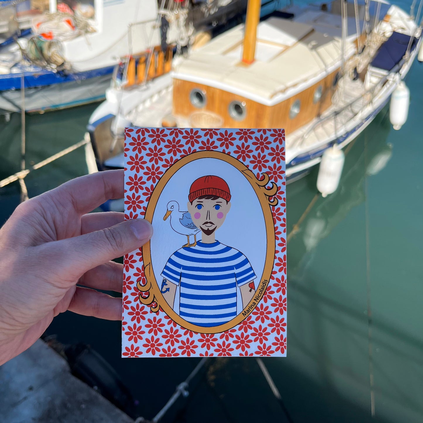 Greek characters mini illustrations