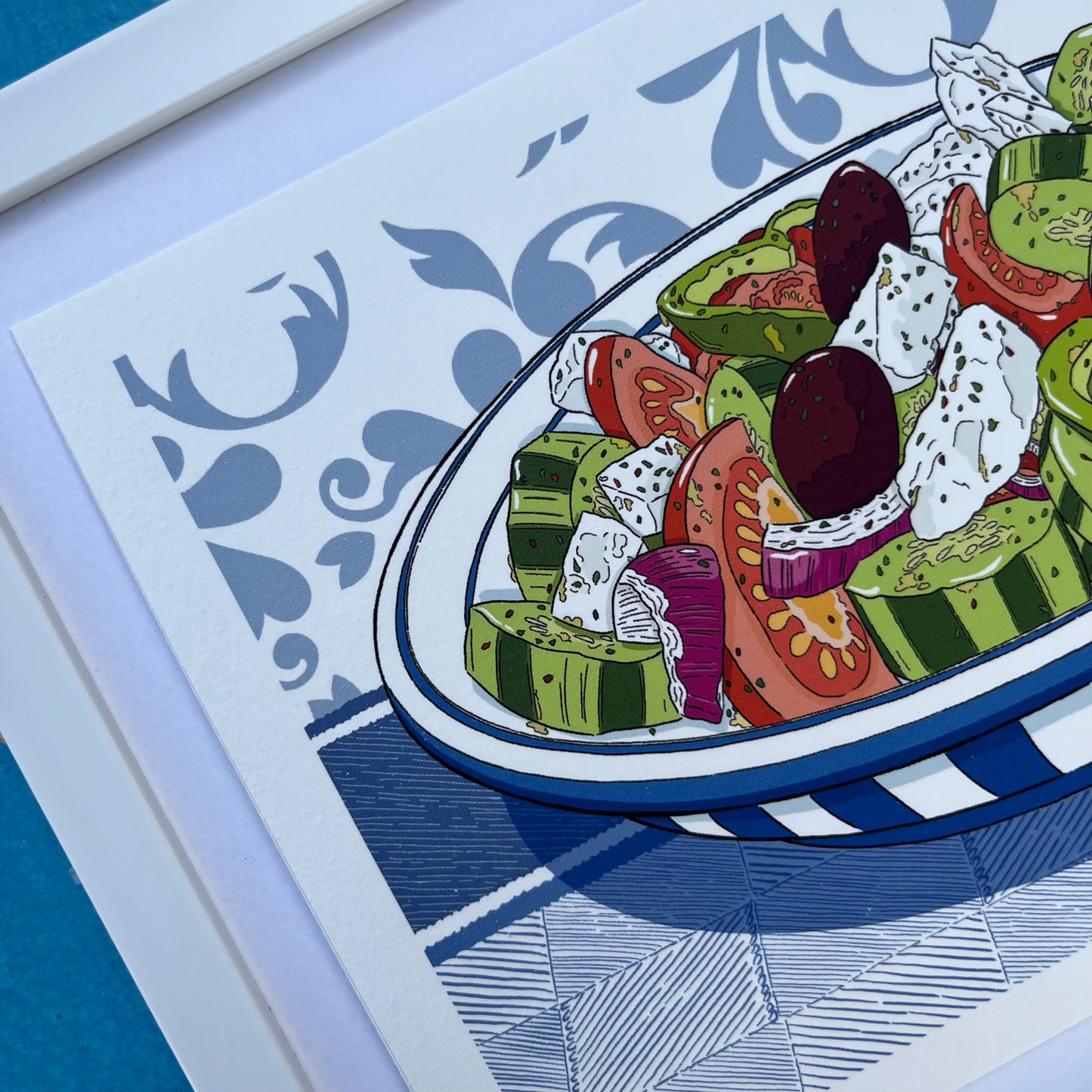 Greek salad art print