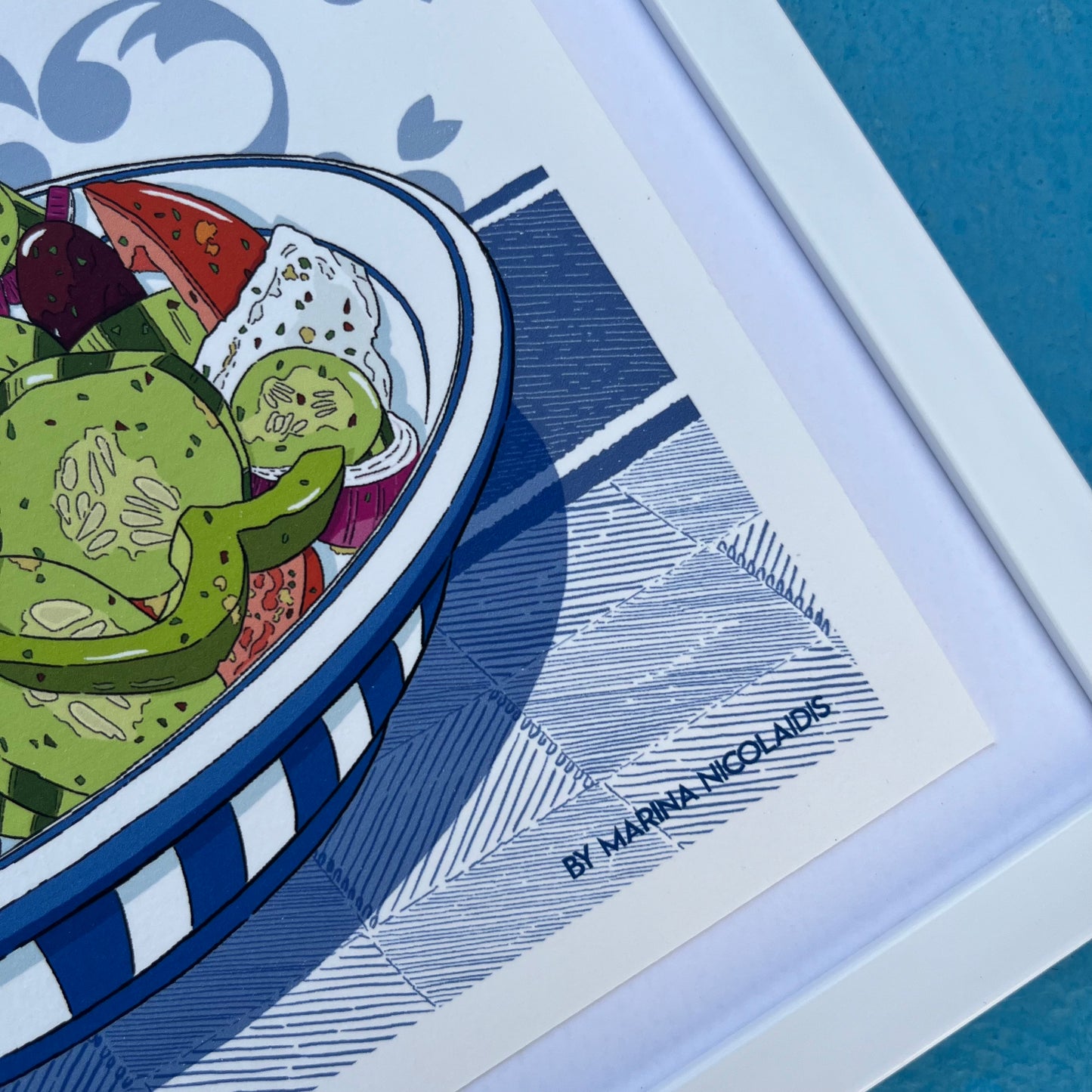 Greek salad art print