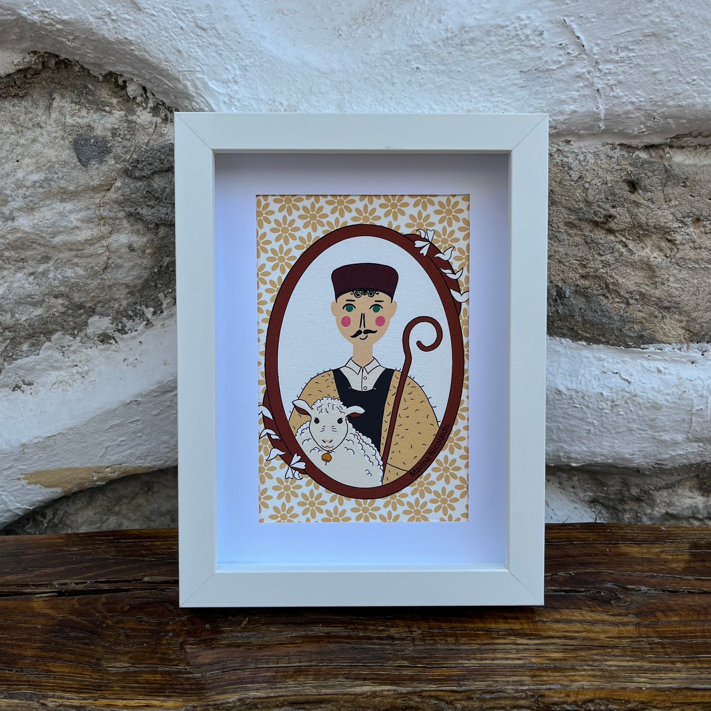 Greek characters mini illustrations