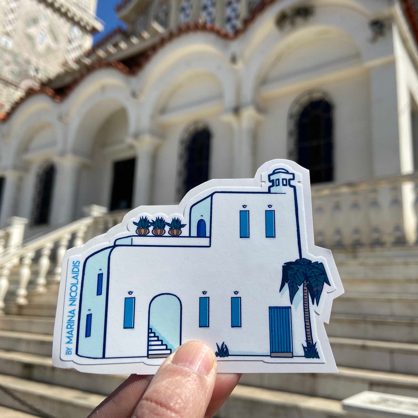 Big village house sticker