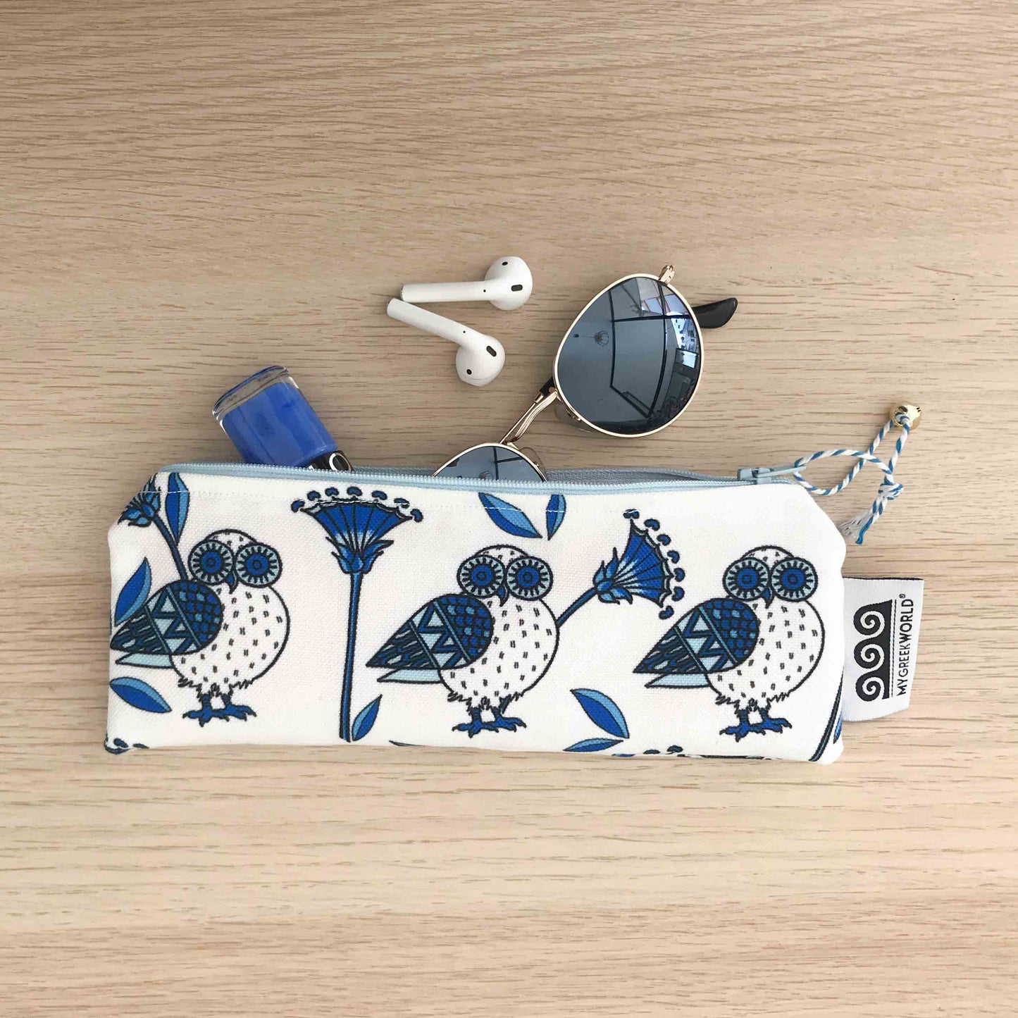 Greek owl pencil case