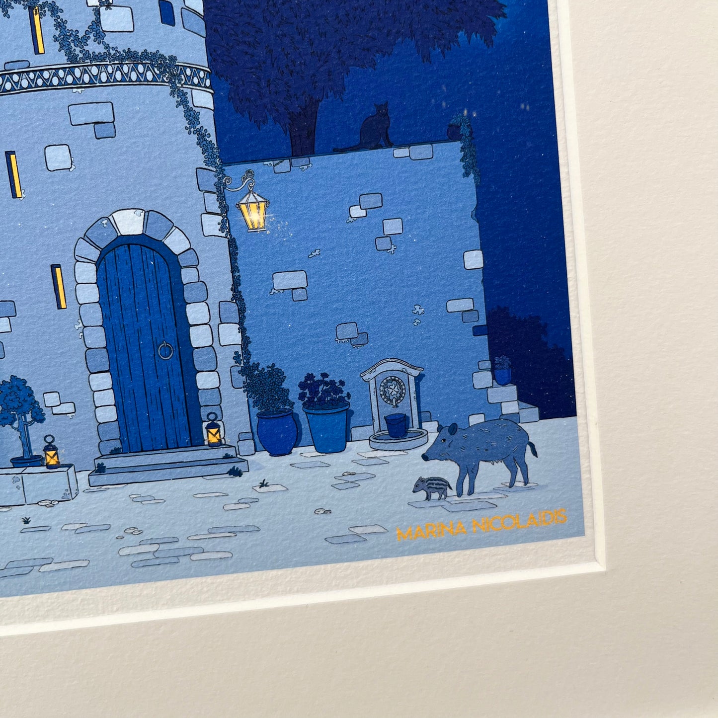 Night tower art print