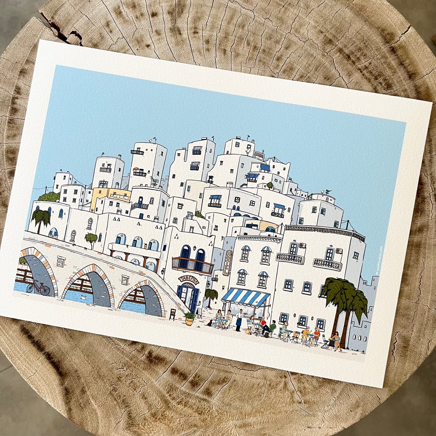 Paros Greek Village art print