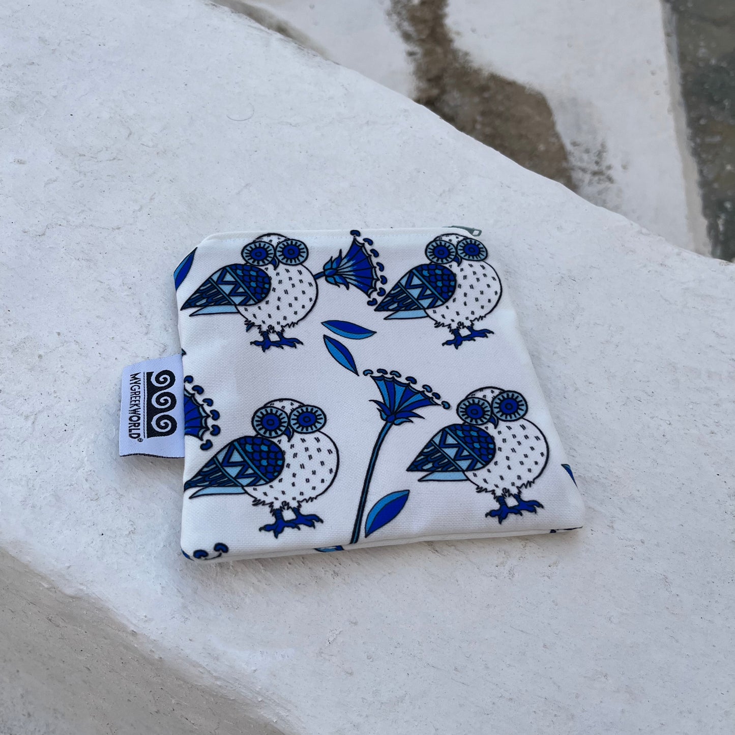 Maxi purse Greek Owls