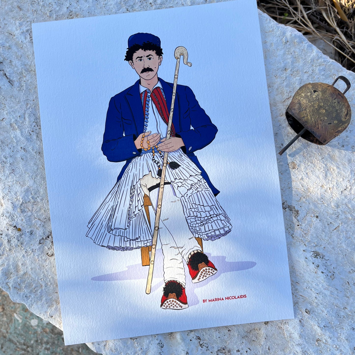 Greek shepherd art print
