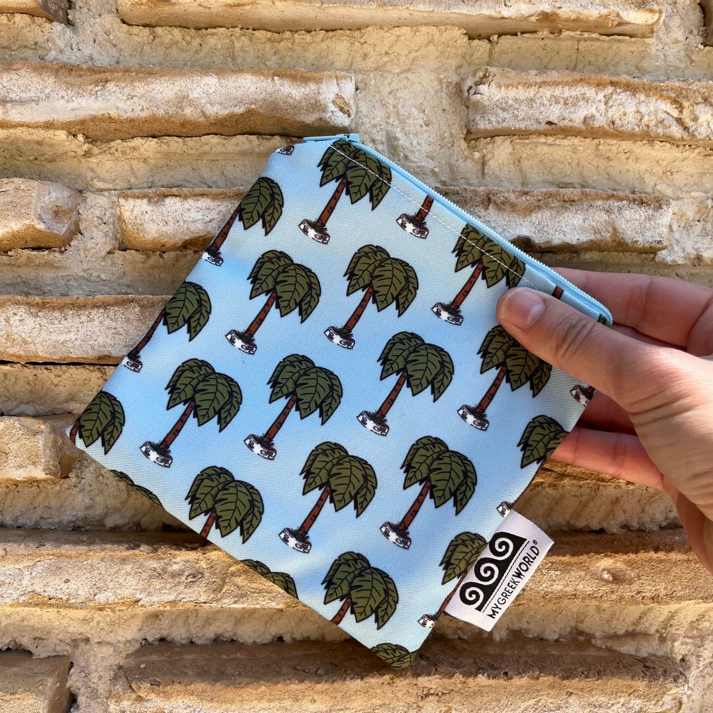 Maxi purse with palm trees