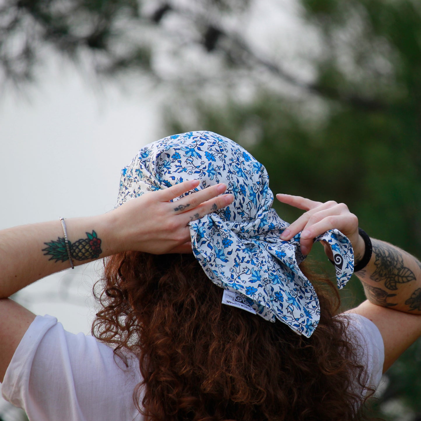 Greek silk bandana