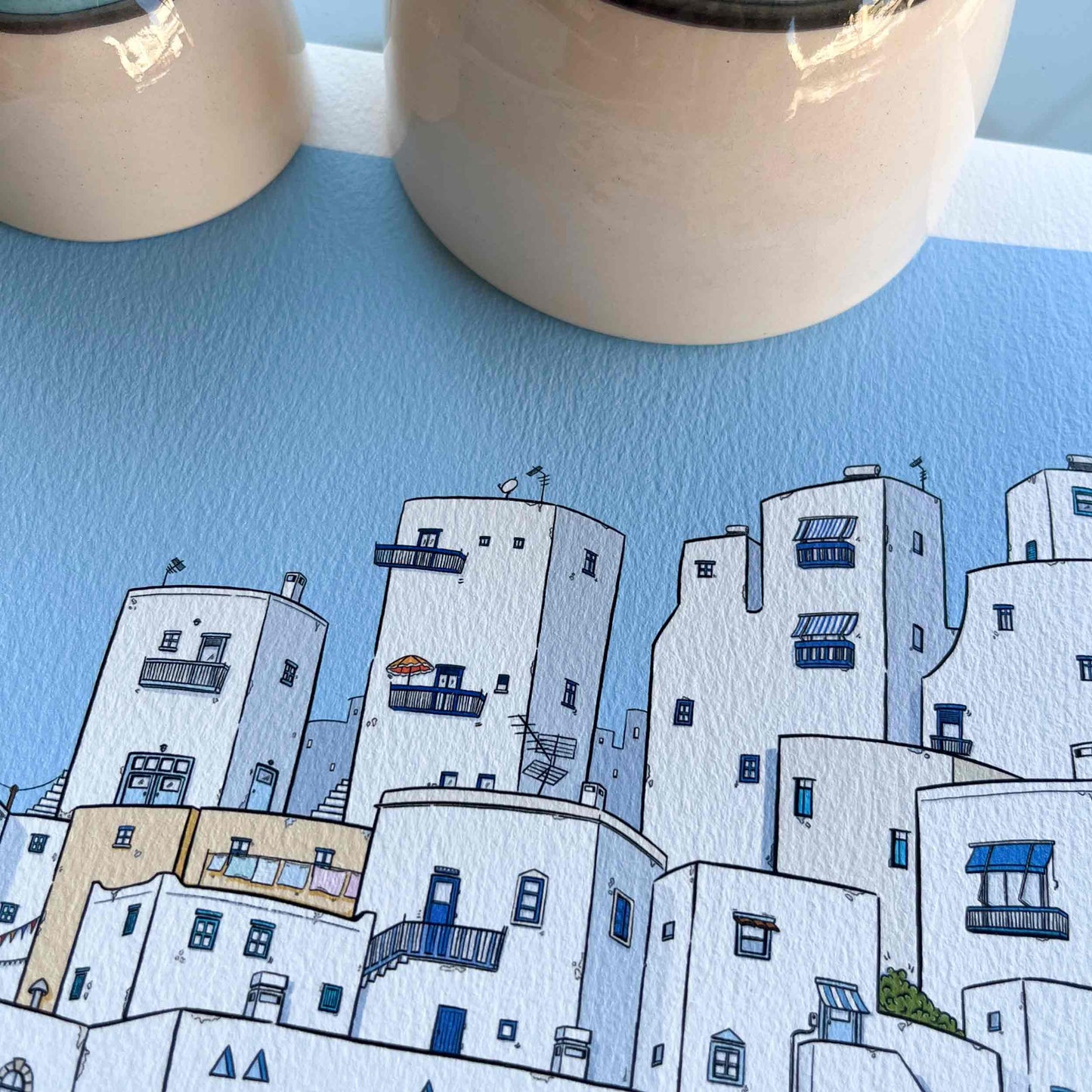 Paros Greek Village art print