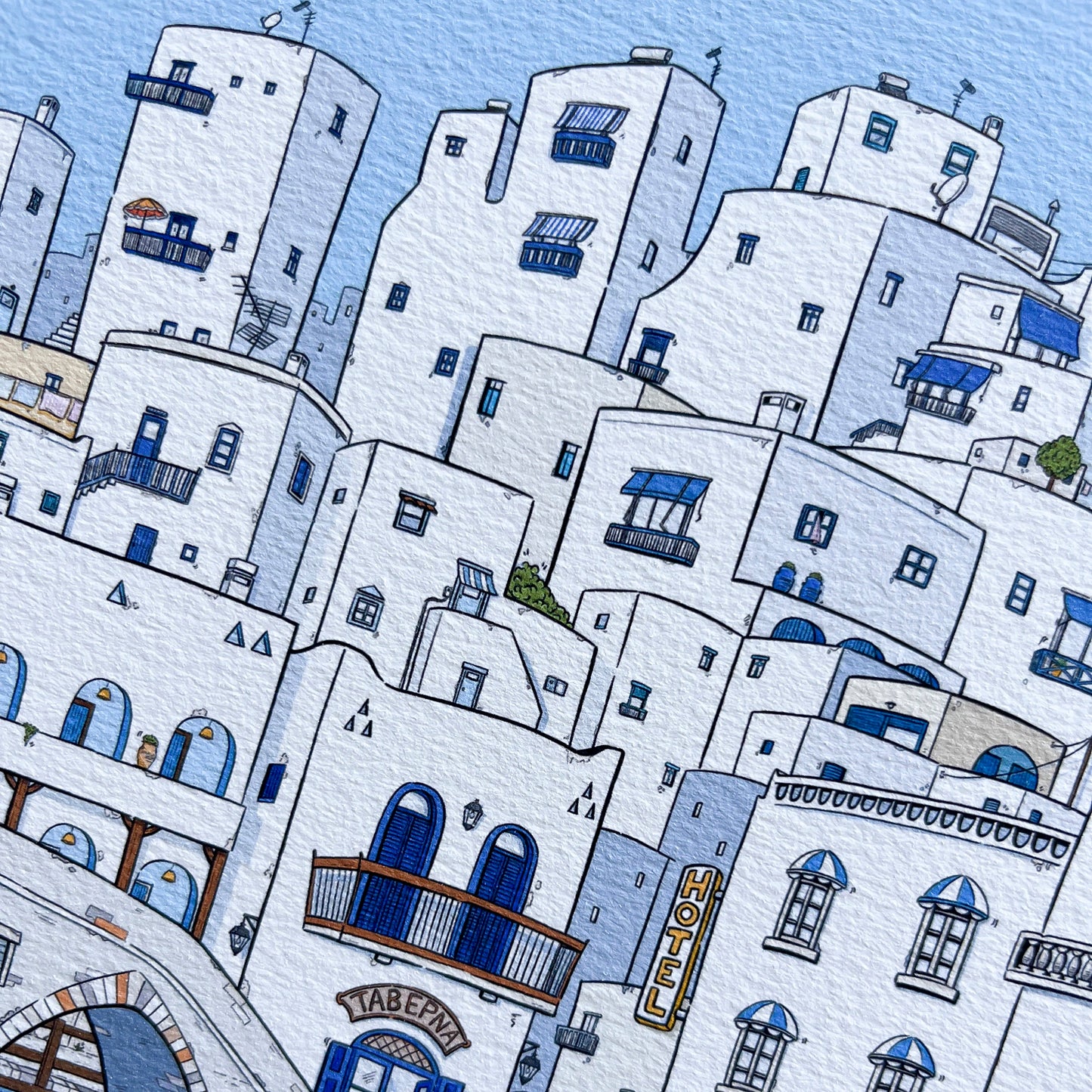 Paros Greek Village art print