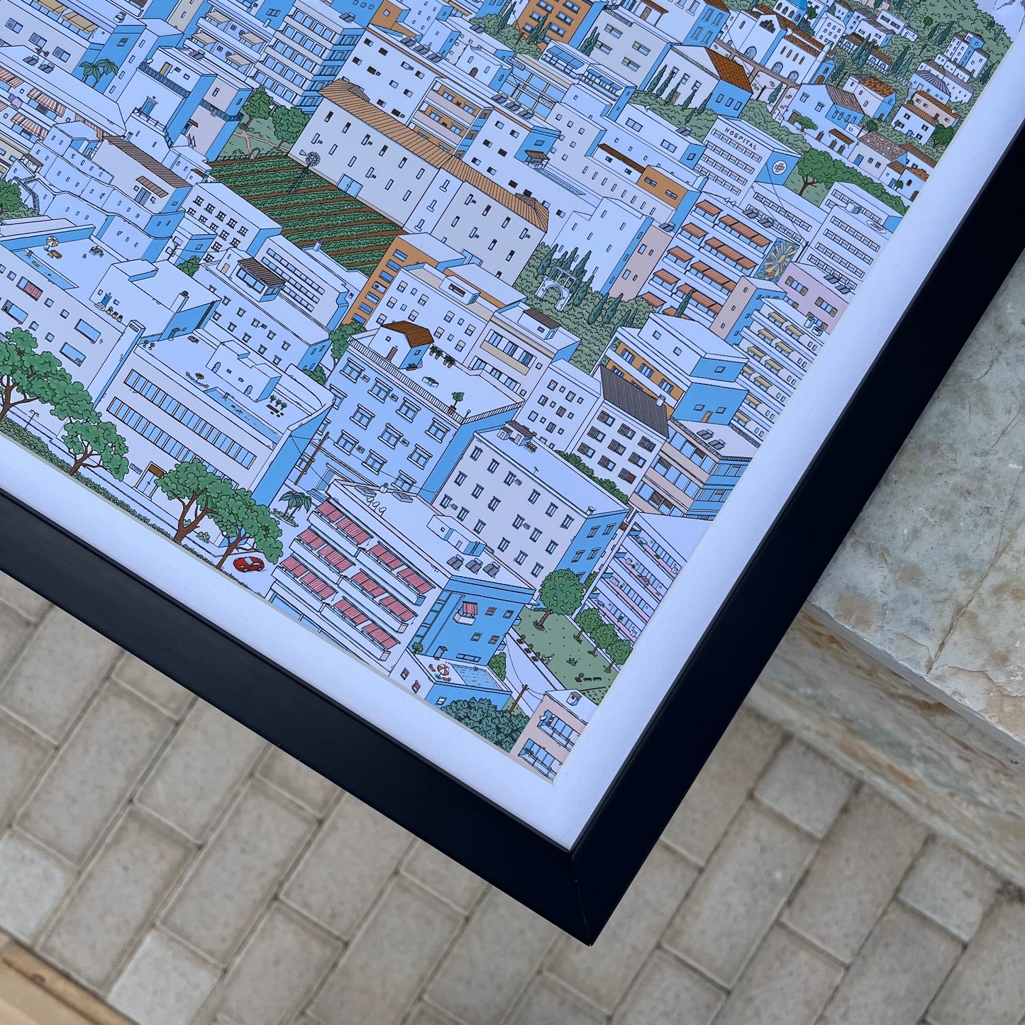 Athens city art print and poster