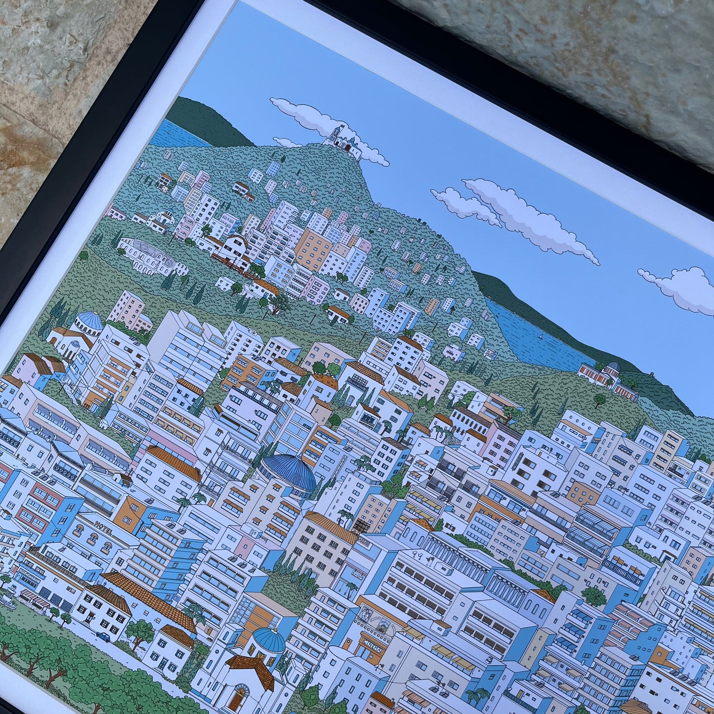 Athens city art print and poster
