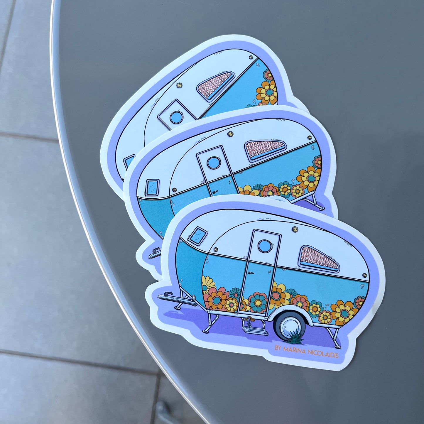 Summer caravan sticker