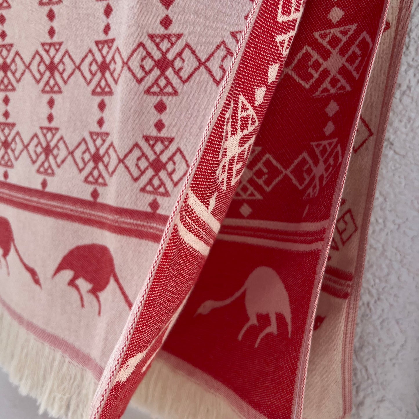 Minoan bulls woven beach towel