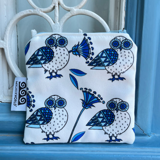 Maxi purse Greek Owls