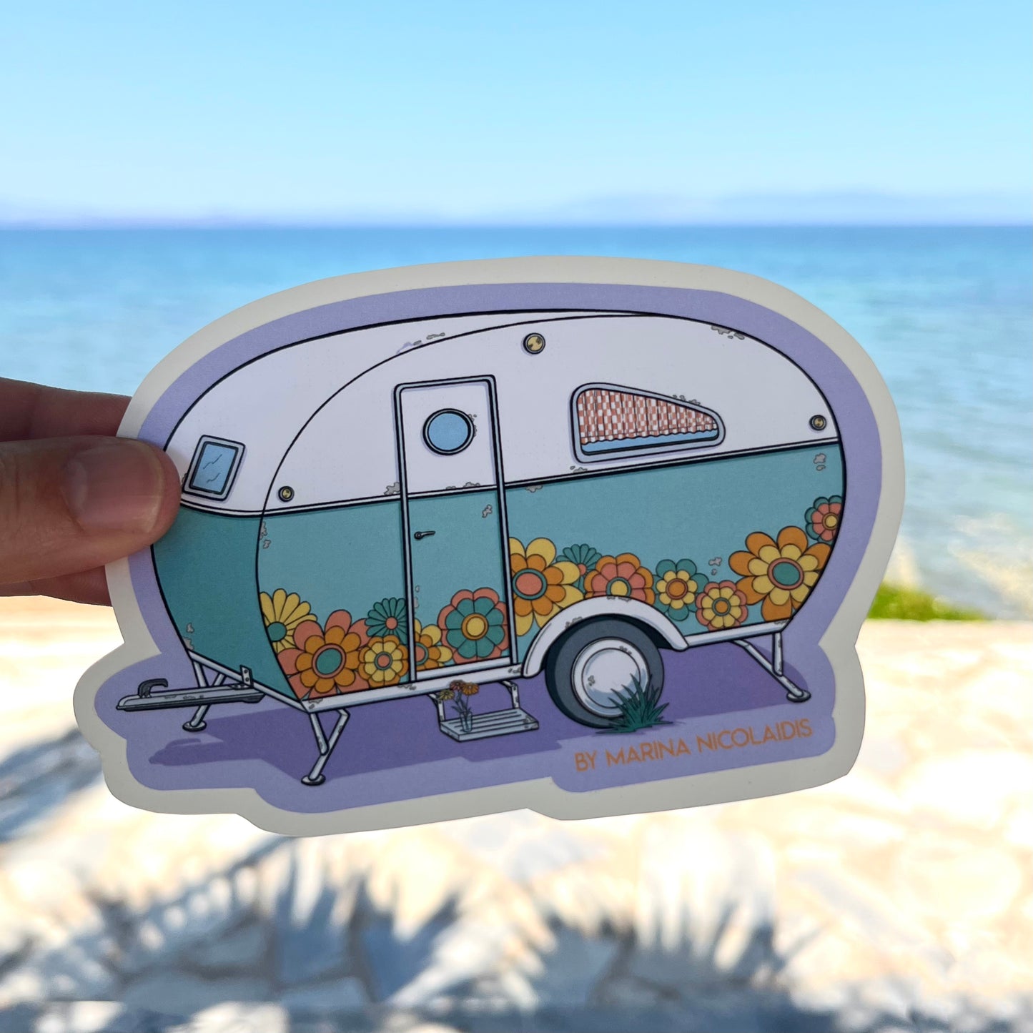 Summer caravan sticker