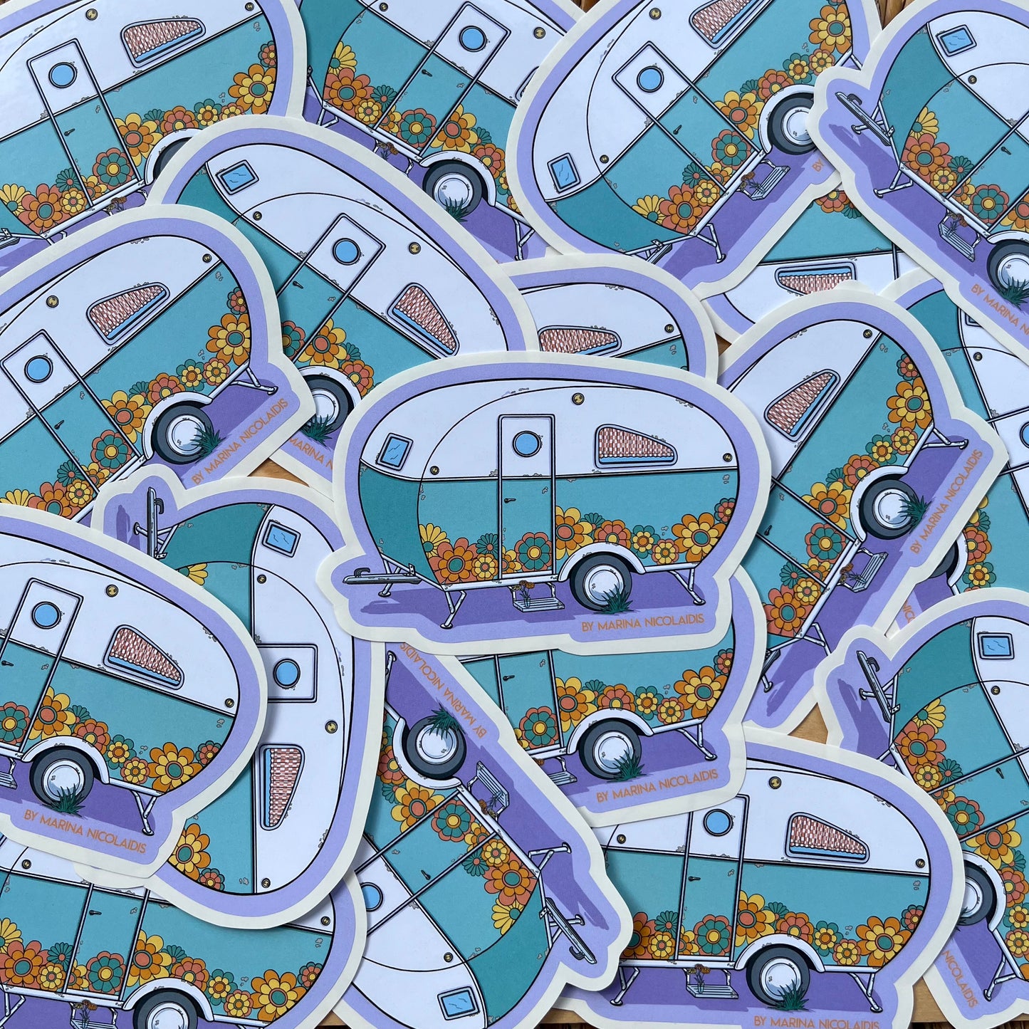 Summer caravan sticker