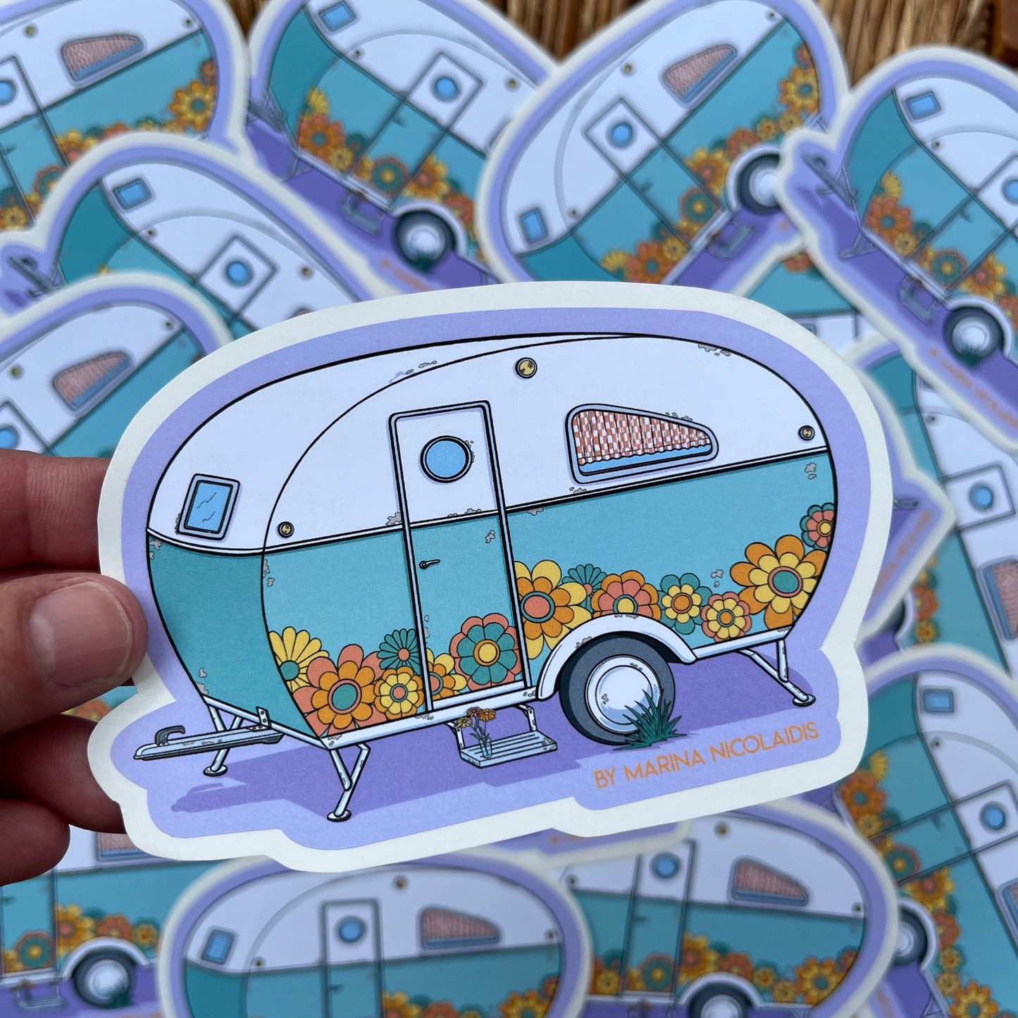 Summer caravan sticker