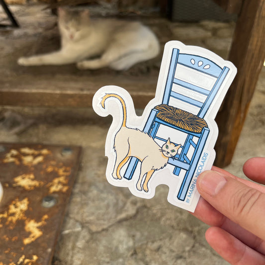 Greek cat sticker