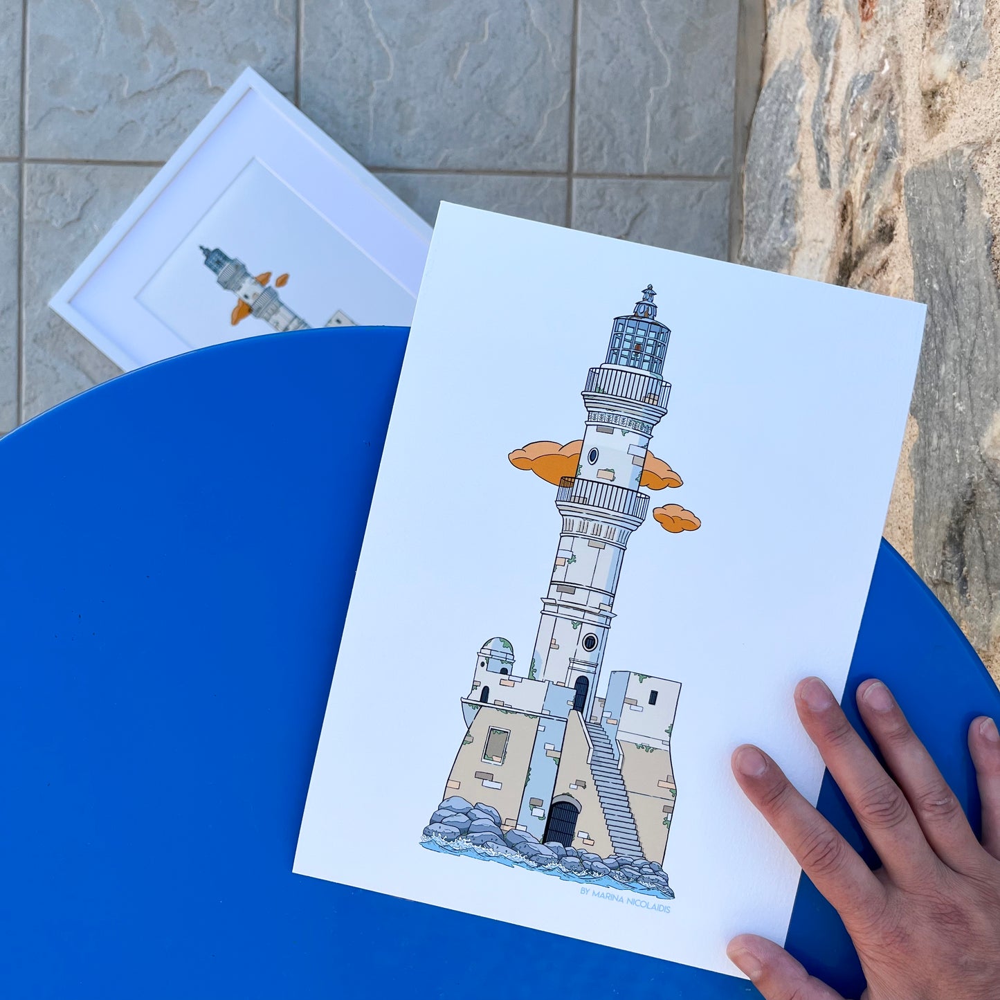 Chania Lighthouse Crete art print