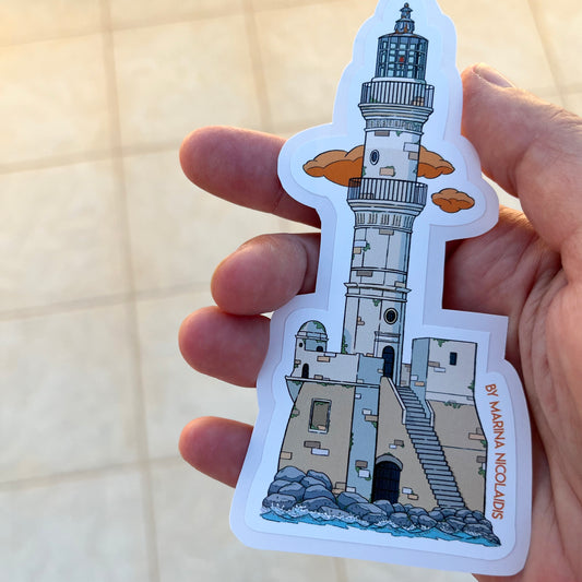 Chania lighthouse sticker