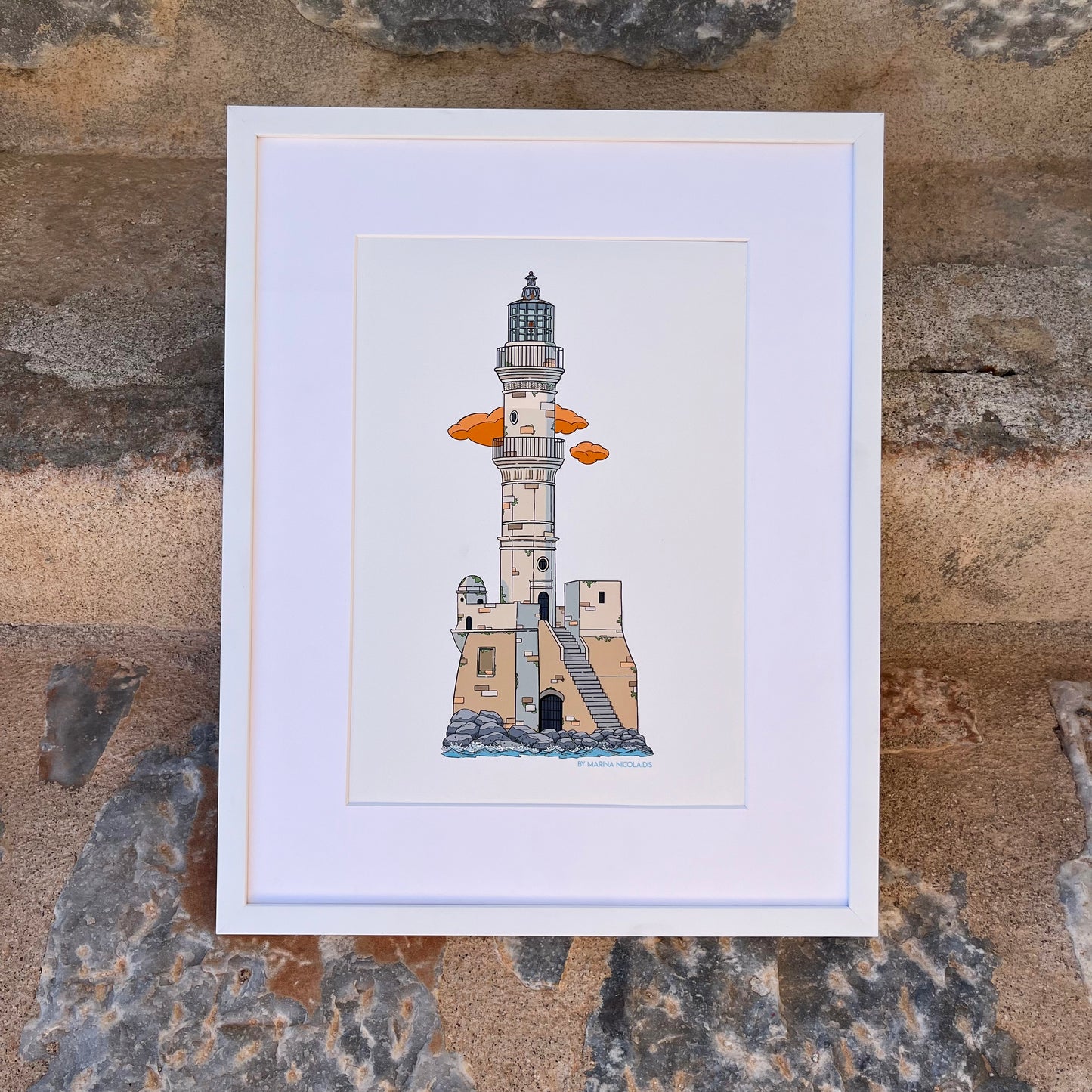 Chania Lighthouse Crete art print