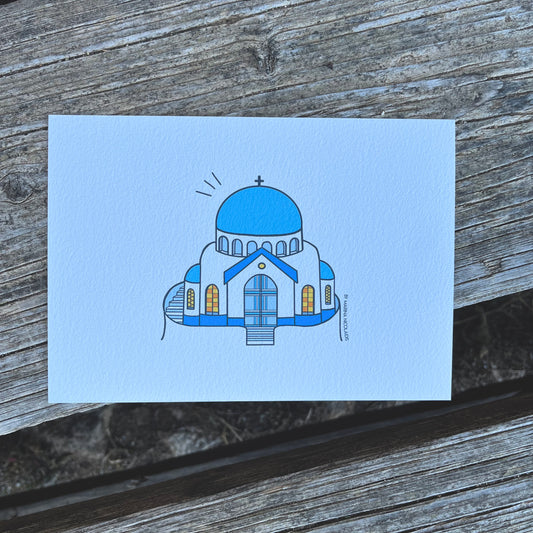 Greek church art print