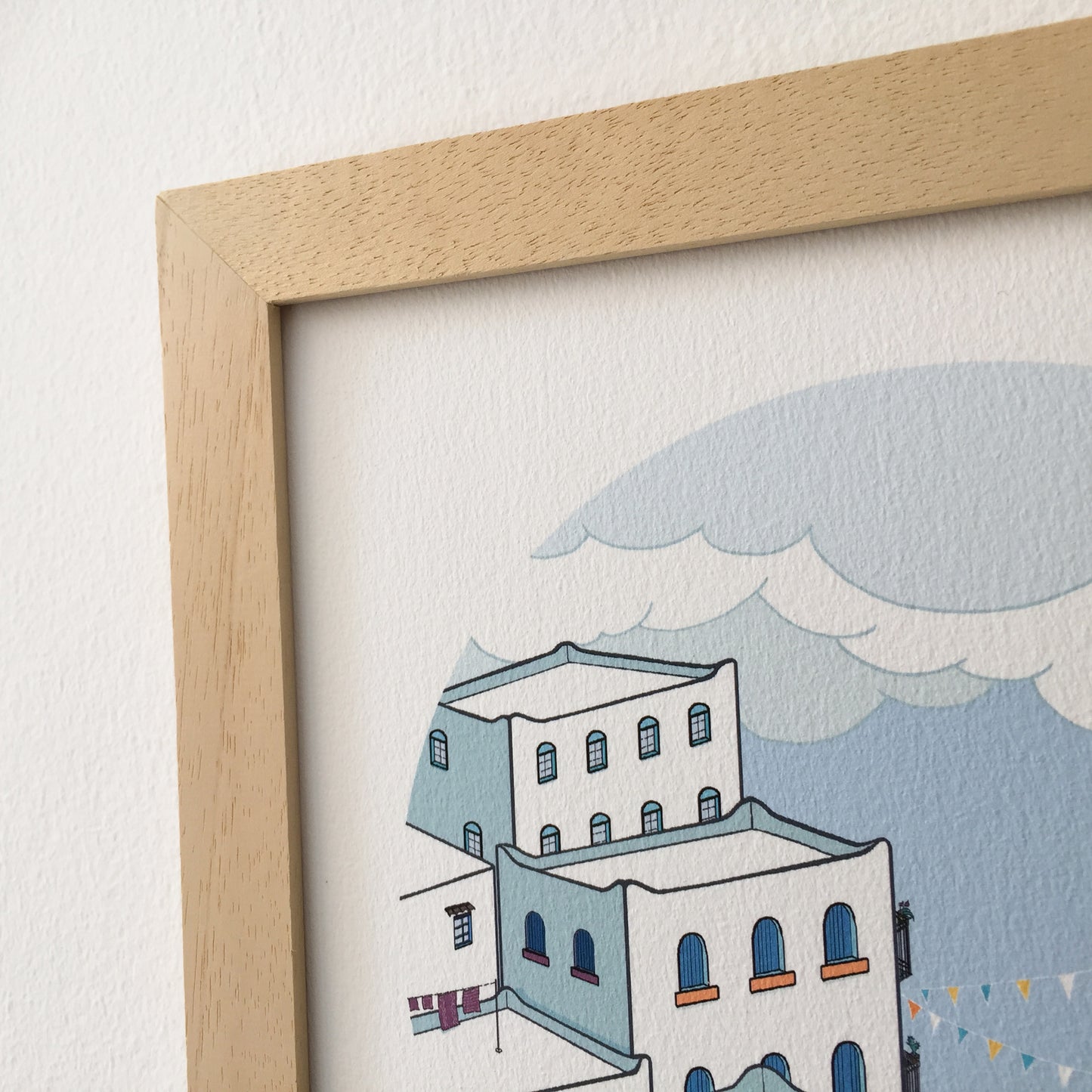 Greek village art print