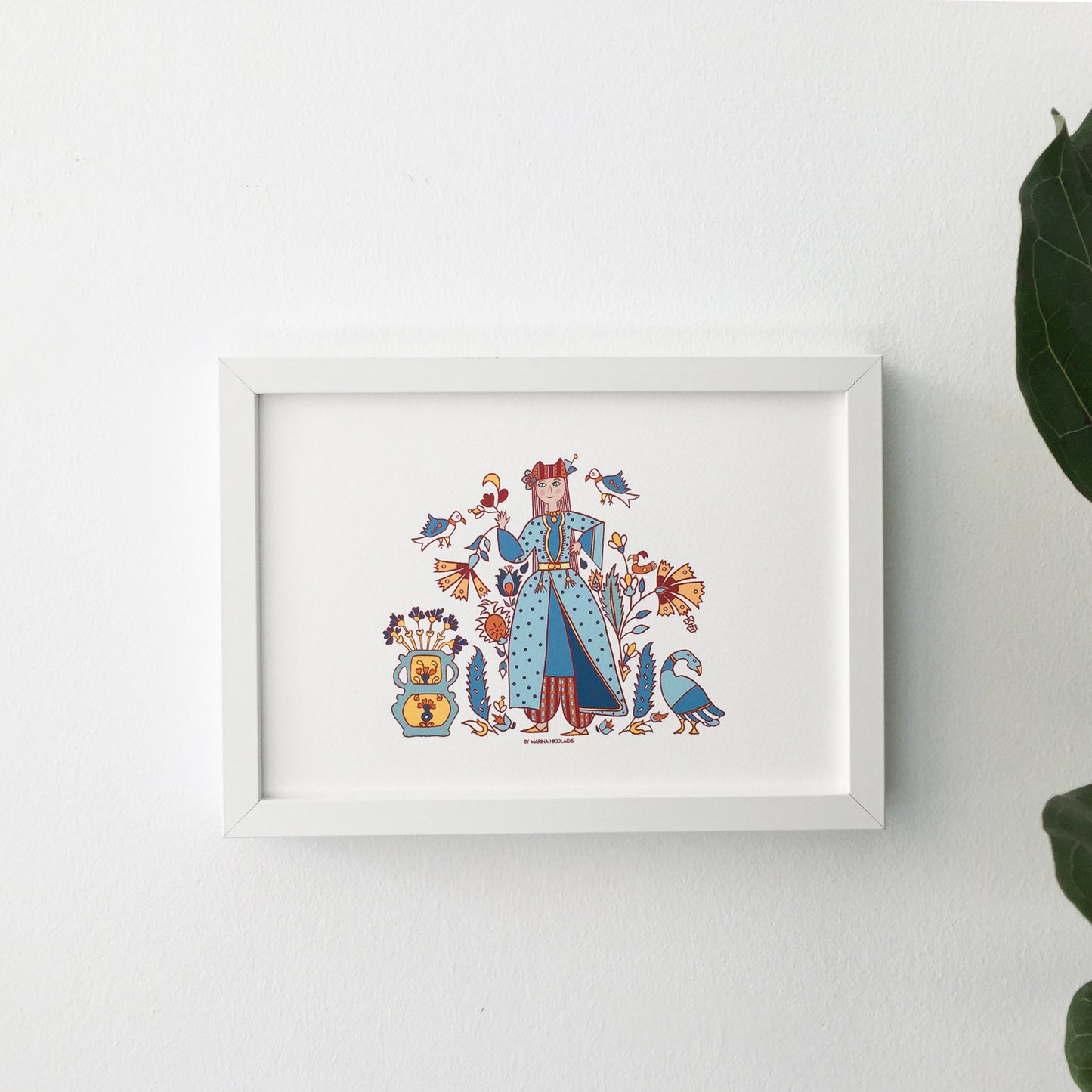 Folkloric woman art print