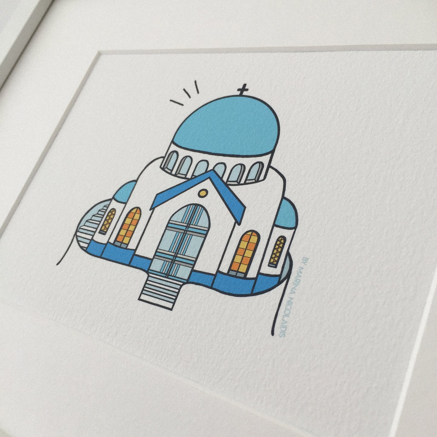 Greek church art print