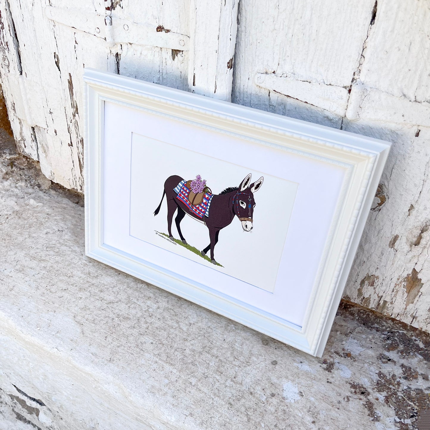 Greek Donkey art print