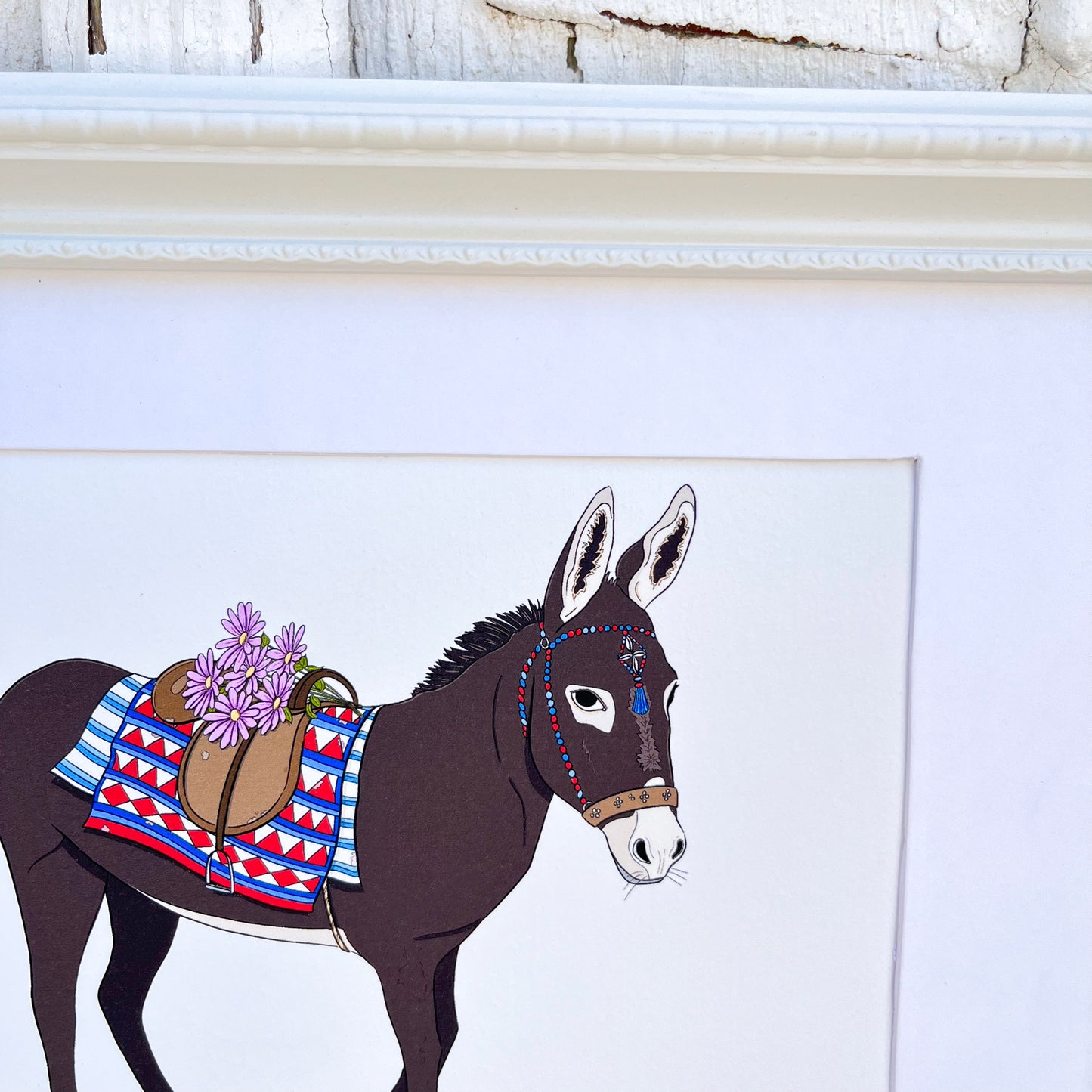 Greek Donkey art print