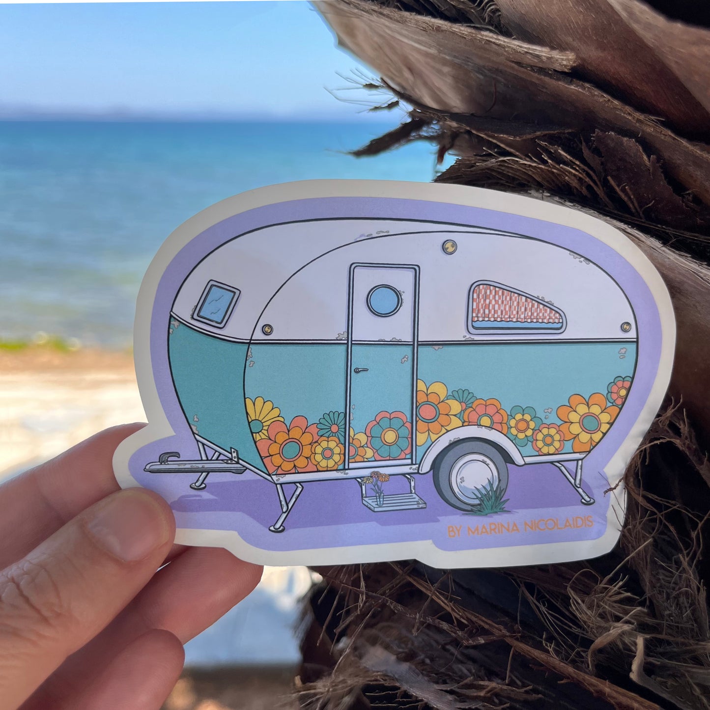 Summer caravan sticker