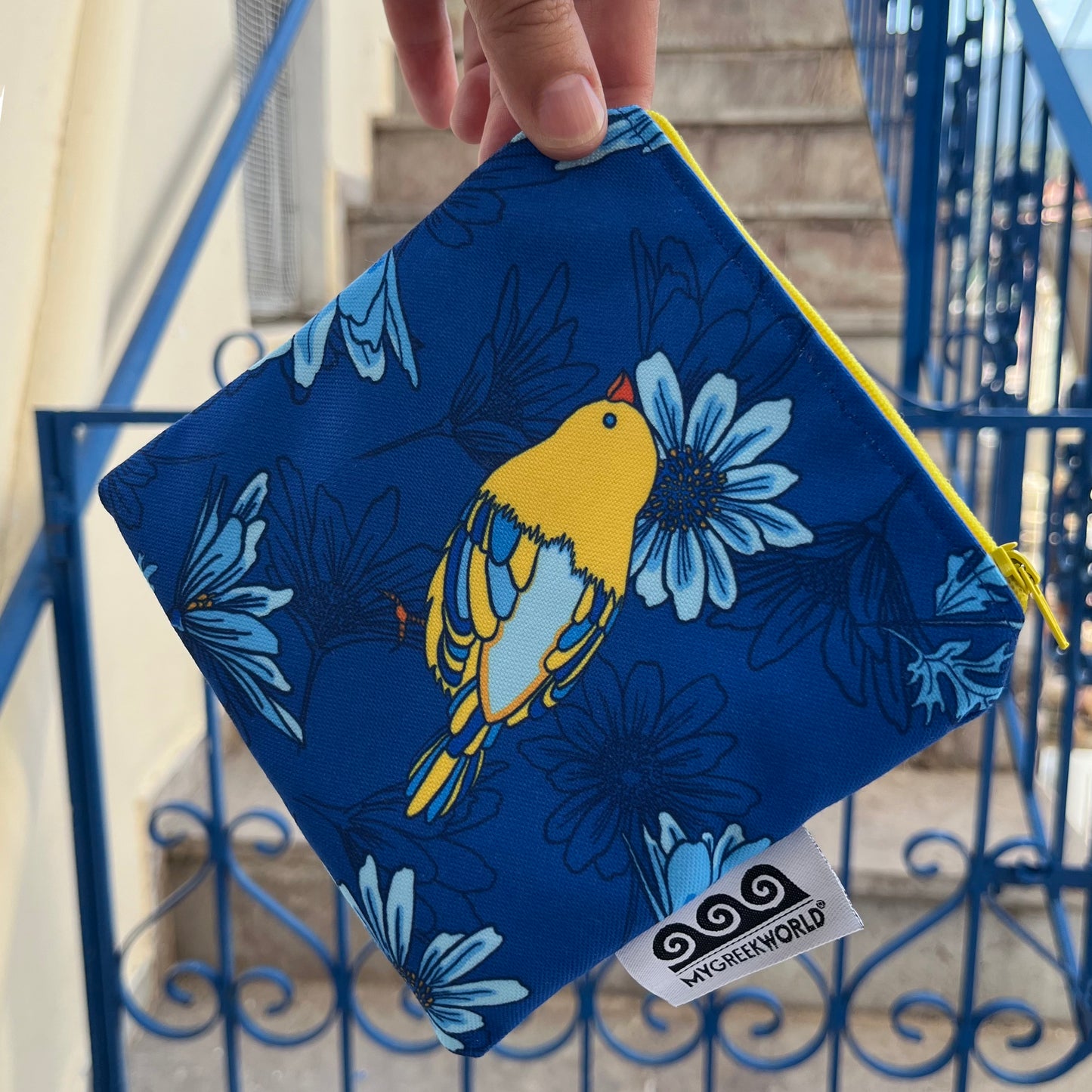 Maxi purse Canary with Anemones